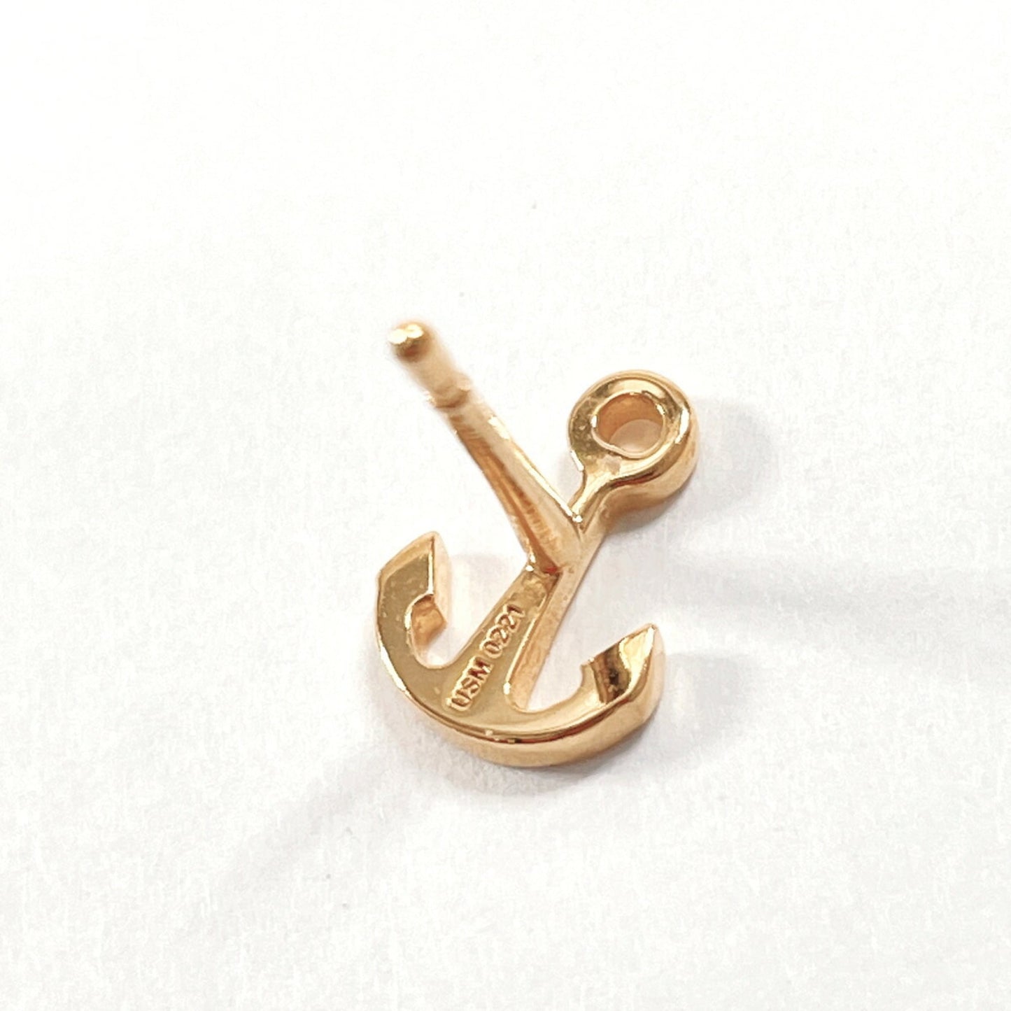 CELINE Anchor Motif Earrings, Metal, Gold, Women's, N5038322