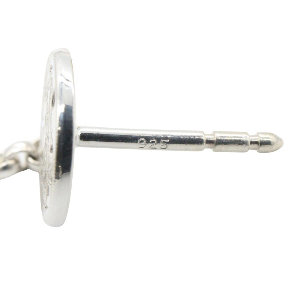 Hermes Escribs Hoop Earrings, Sterling Silver 925, 18K Pink Gold (PG), Women's, Tone, Tone — Like New