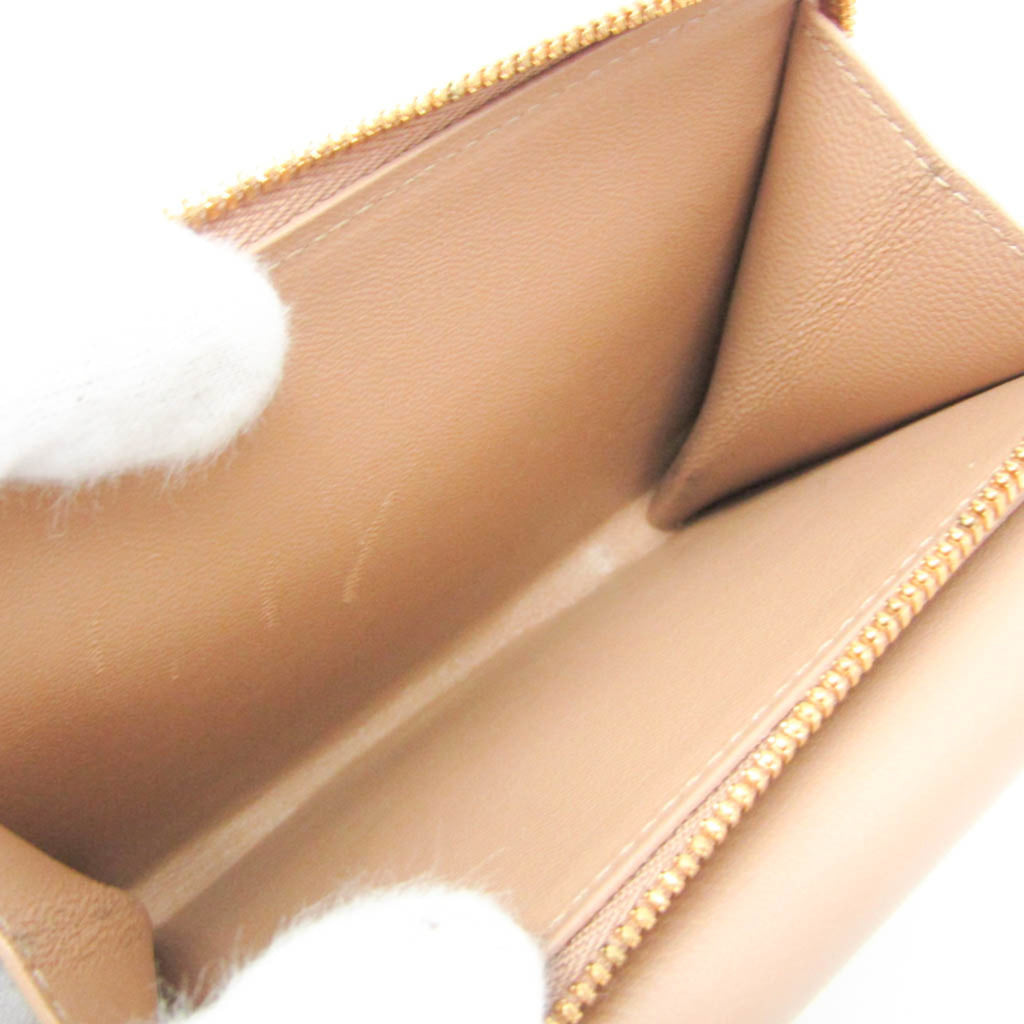 Balenciaga Envelope Compact Wallet 753762 Men,Women Leather Wallet (tri-fold) Pink Beige