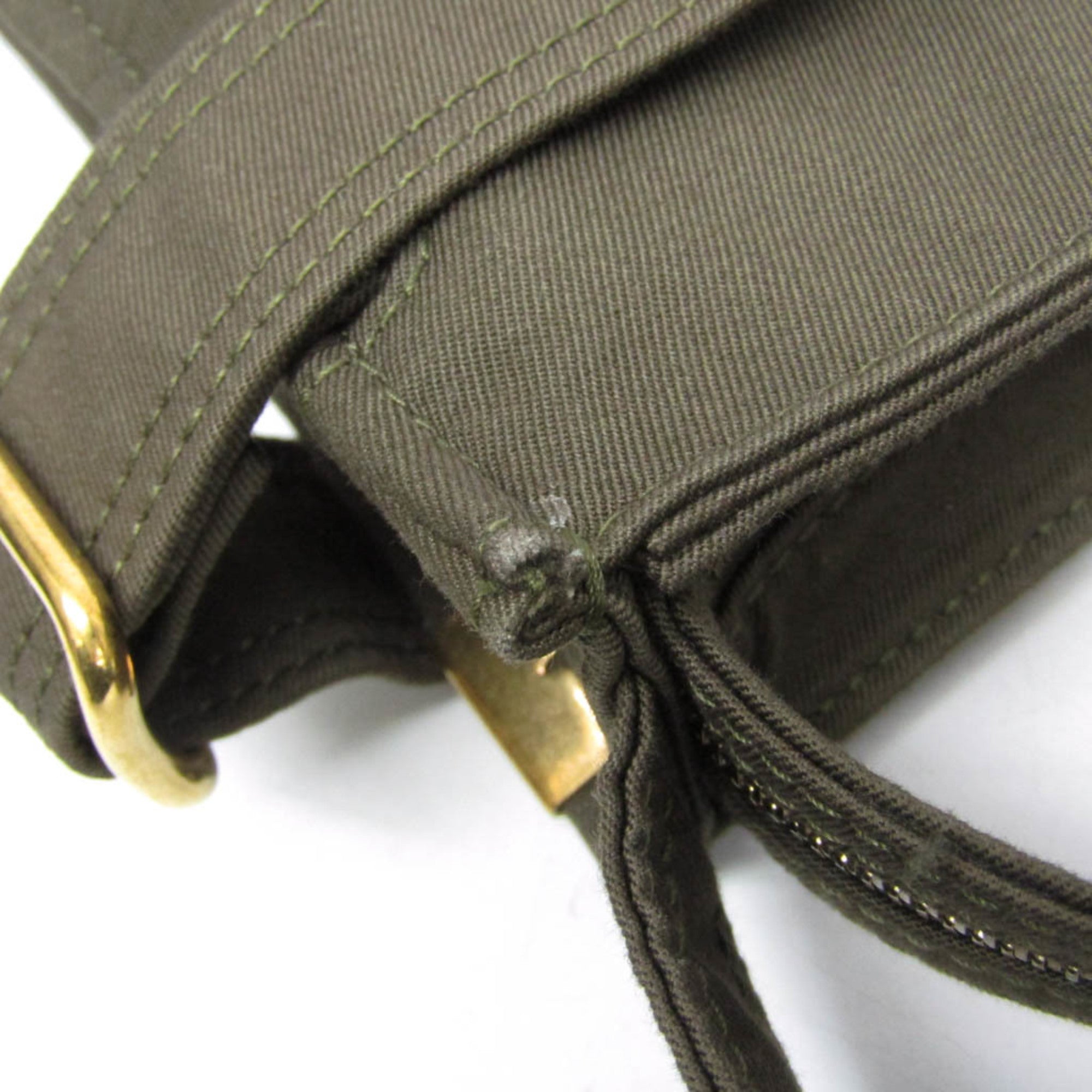 Burberry Mini Trench Tote 8092089 Men,Women Cotton Canvas Shoulder Bag Khaki — Like New