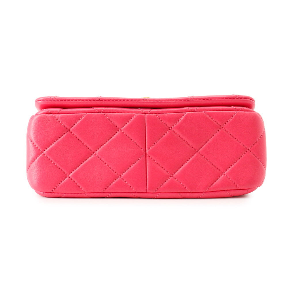 Chanel Chain Shoulder Bag Mini Flap Matelassé Coco Mark 19 Leather CHANEL Handbag Women's — Like New