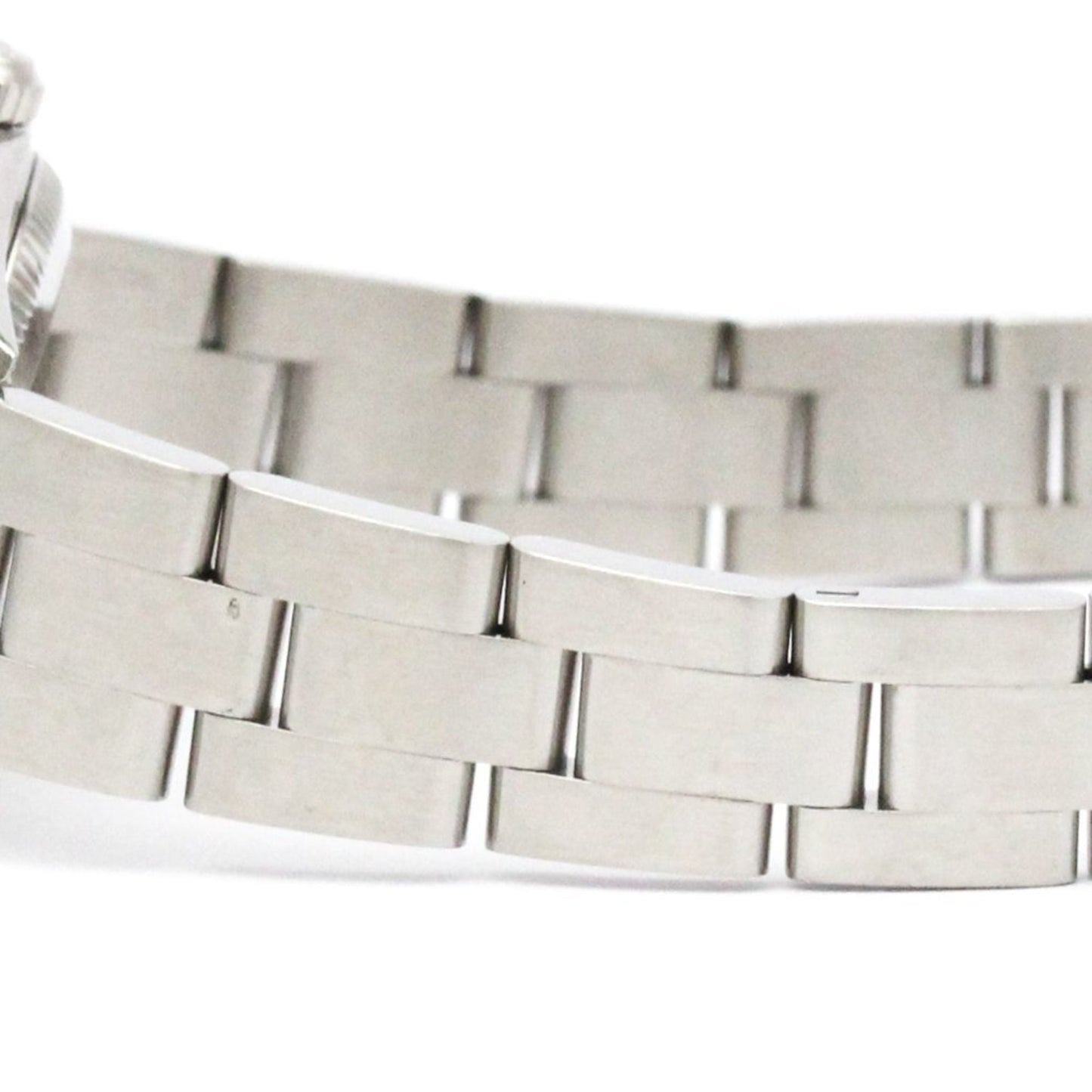 ROLEX Oyster Perpetual 76094 K Serial White Gold Steel Watch Polished