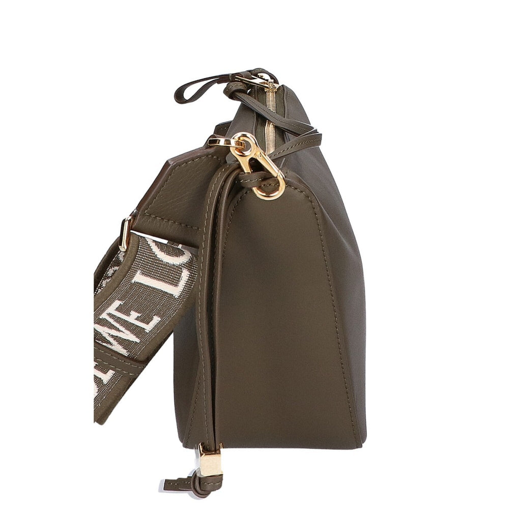 LOEWE A538G13X01 Classic Calf Hammock Hobo Mini Shoulder Bag, Dark Khaki Green, Gold Hardware, with Anagram Strap (sold separately), for Women — Like New