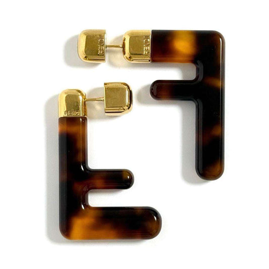 Fendi Women's FF Stud Asymmetrical Earrings, 2-Way