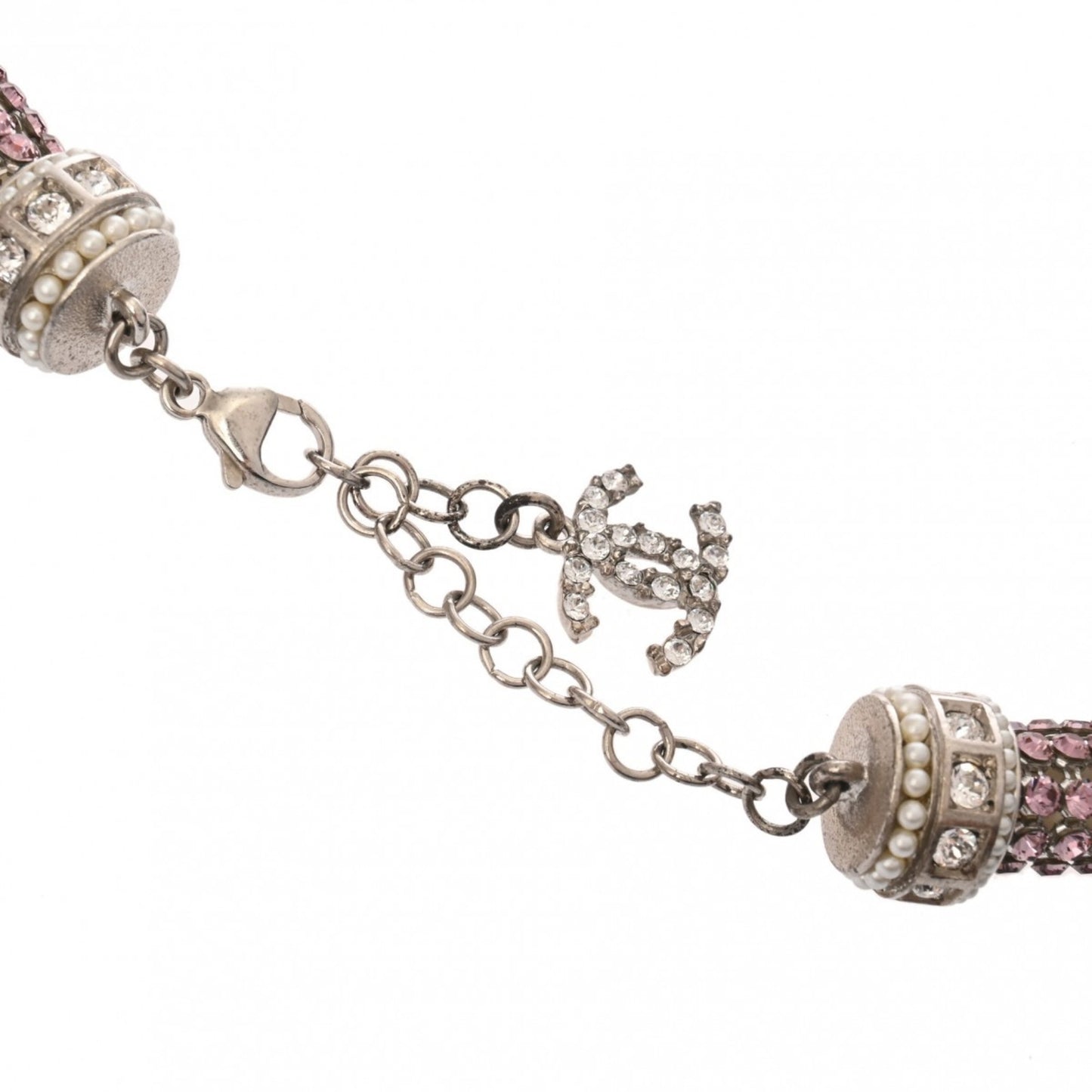 CHANEL Rhinestone Necklace 2017 Model Pink Women's Choker