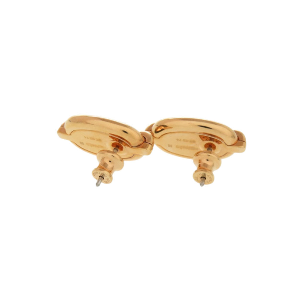 Hermes Mini Maillon Earrings, Rose Gold Hardware, Black Accessories, Black, 1401 HERMES — Like New