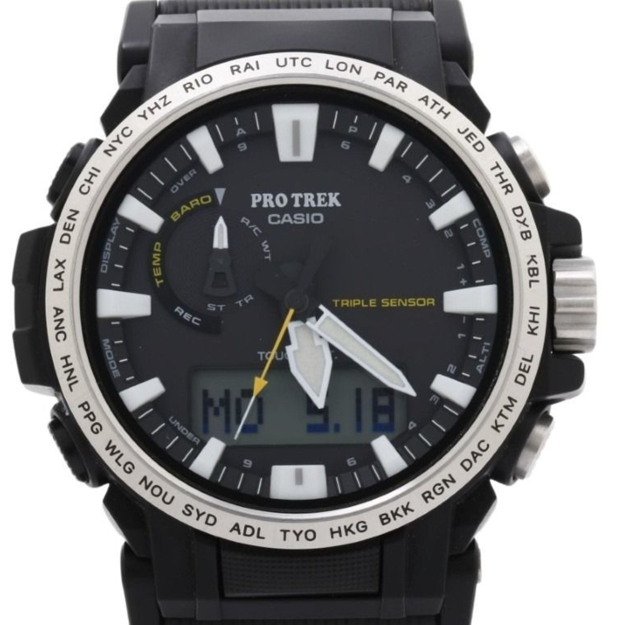 CASIO PRO TREK Climber Line PRW-61-1AJF Black Resin/Stainless Steel Men's Watch — Good