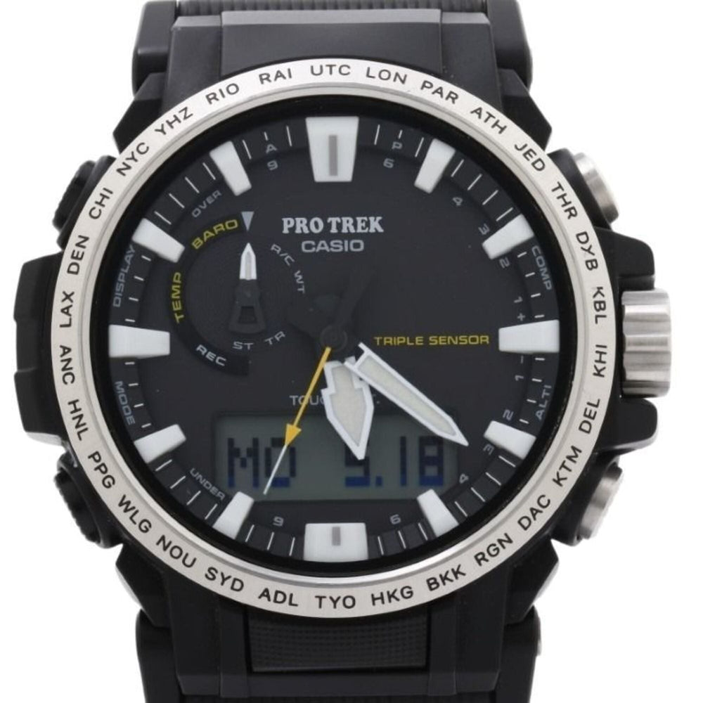 CASIO PRO TREK Climber Line PRW-61-1AJF Black Resin/Stainless Steel Men's Watch — Good