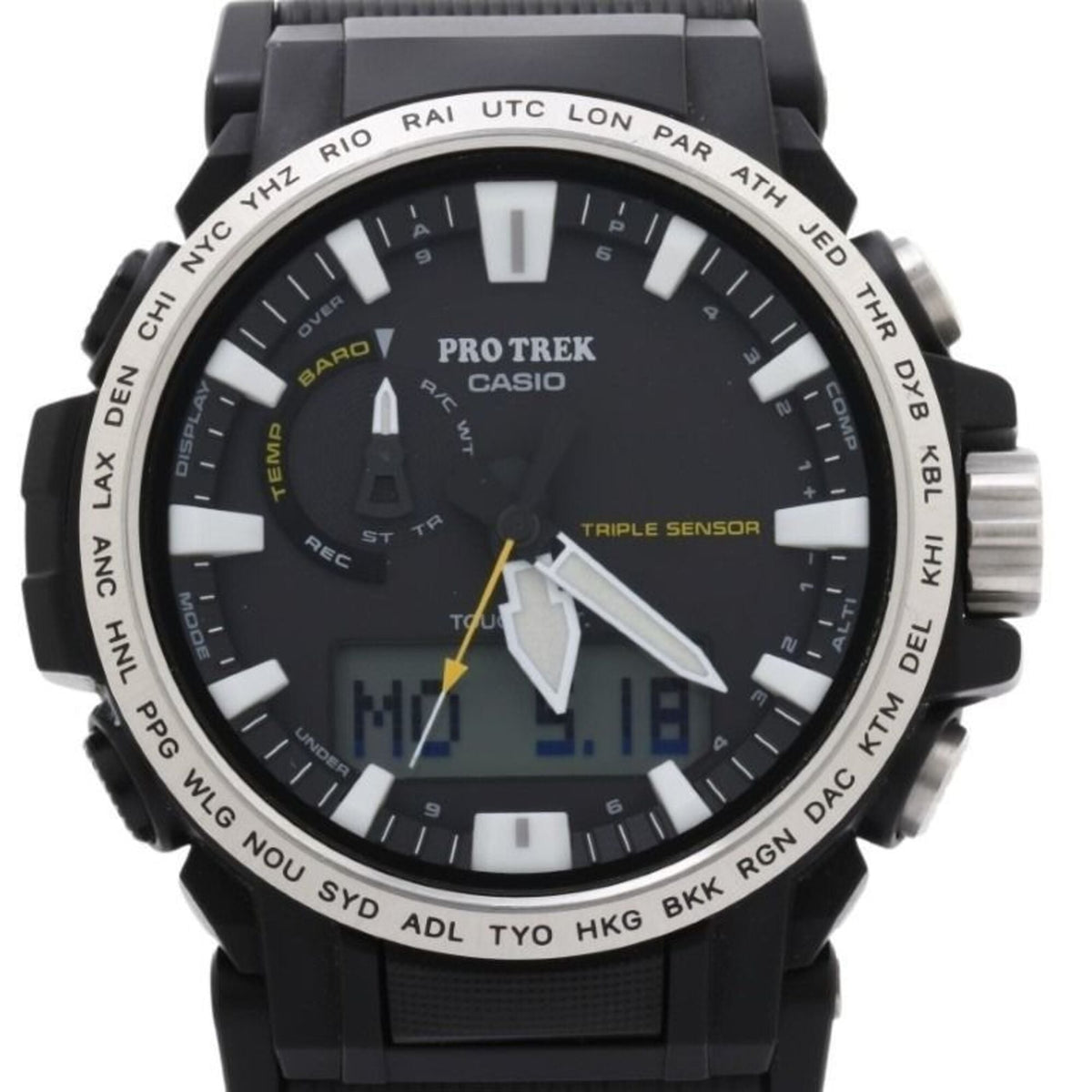 CASIO PRO TREK Climber Line PRW-61-1AJF Black Resin/Stainless Steel Men's Watch — Good