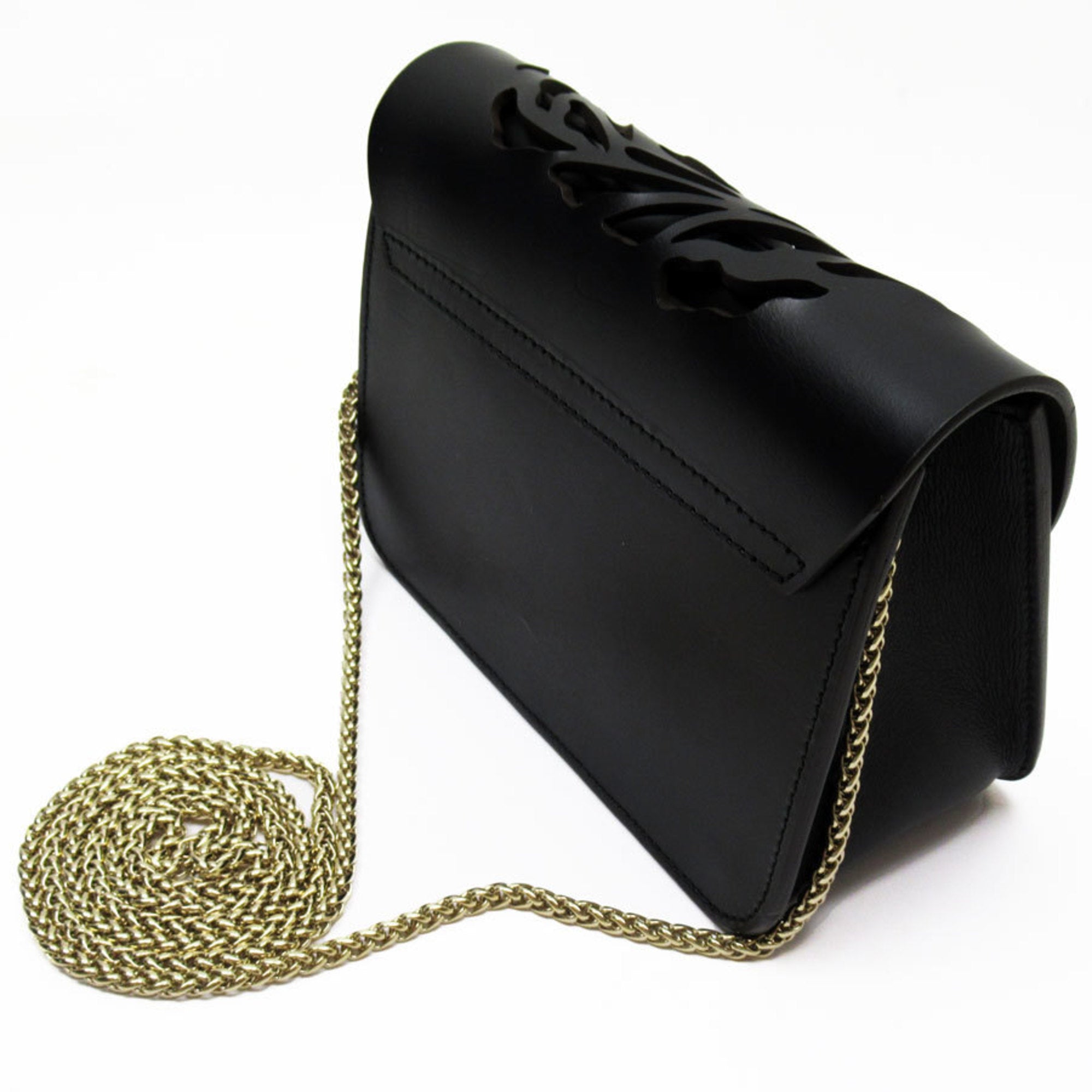 Furla Shoulder Bag Leather Black Women's t19069g