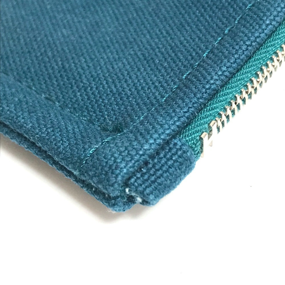 HERMES Hermes Bicycle Studs Velocipedi Flat Pouch GM Canvas Men's Women's Blue — New - Store Return