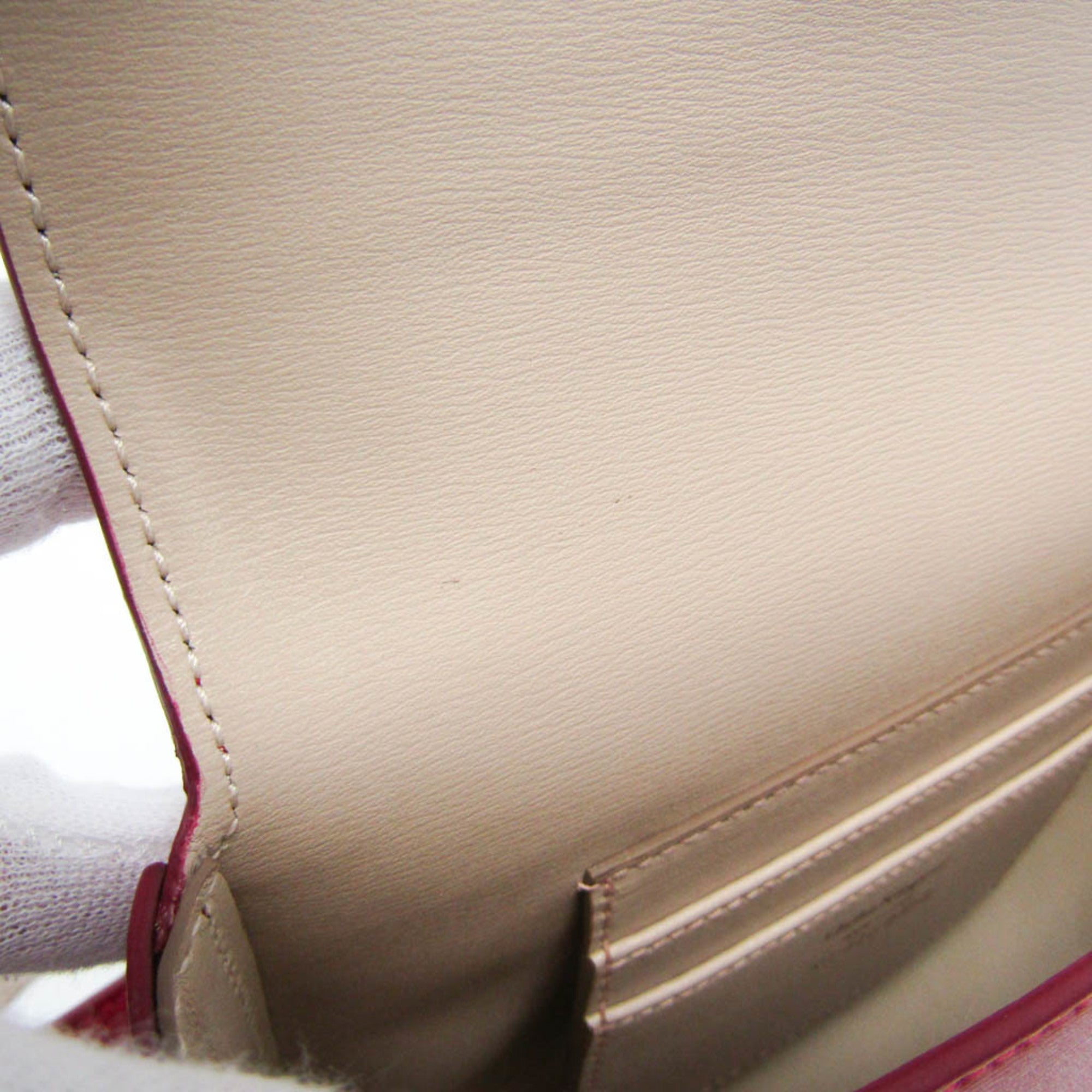 Salvatore Ferragamo Gancini AU-22 D522 Women's Leather Shoulder Bag Red Color — Like New