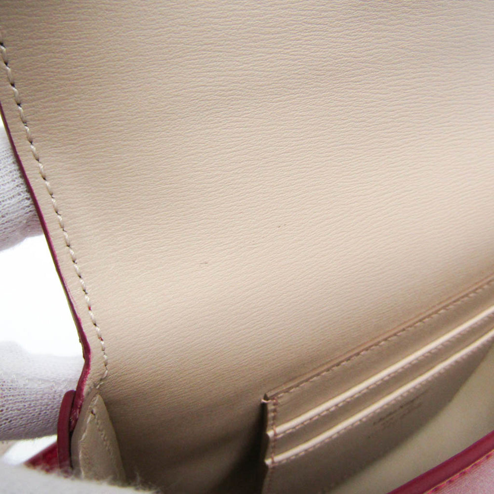 Salvatore Ferragamo Gancini AU-22 D522 Women's Leather Shoulder Bag Red Color — Like New