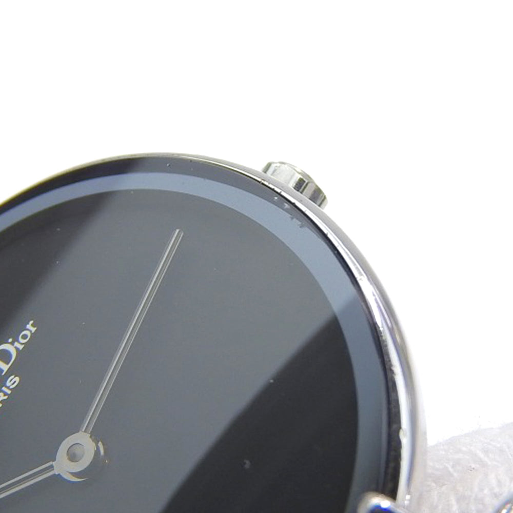Christian Dior Bakira Watch D44-120 Stainless Steel Silver Quartz Analog Black Dial Women's — Very Good