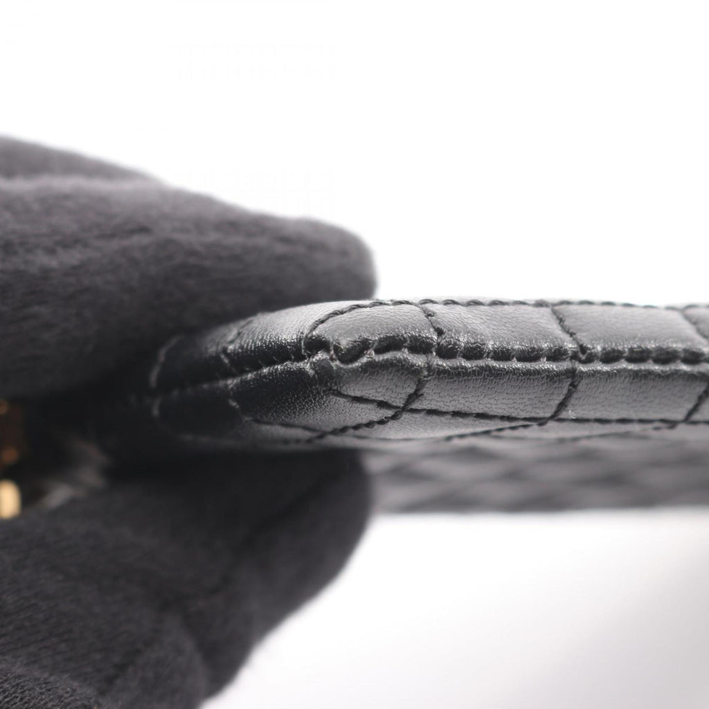 Celine Coin & Card Pouch with C Charm, Leather Wallet, Women's, Black, 10B823BFL.38NO