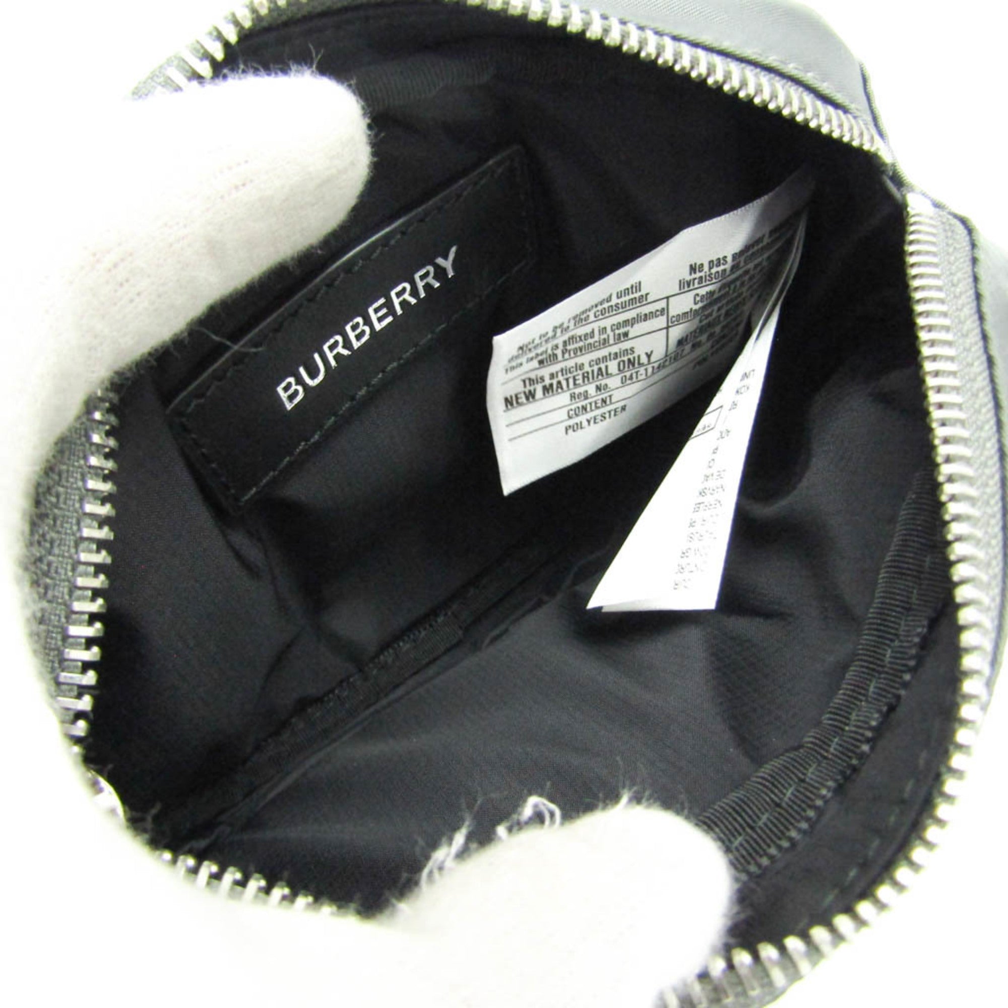 Burberry Canon 8052888 Men,Women Nylon Fanny Pack,Sling Bag Gray — Like New