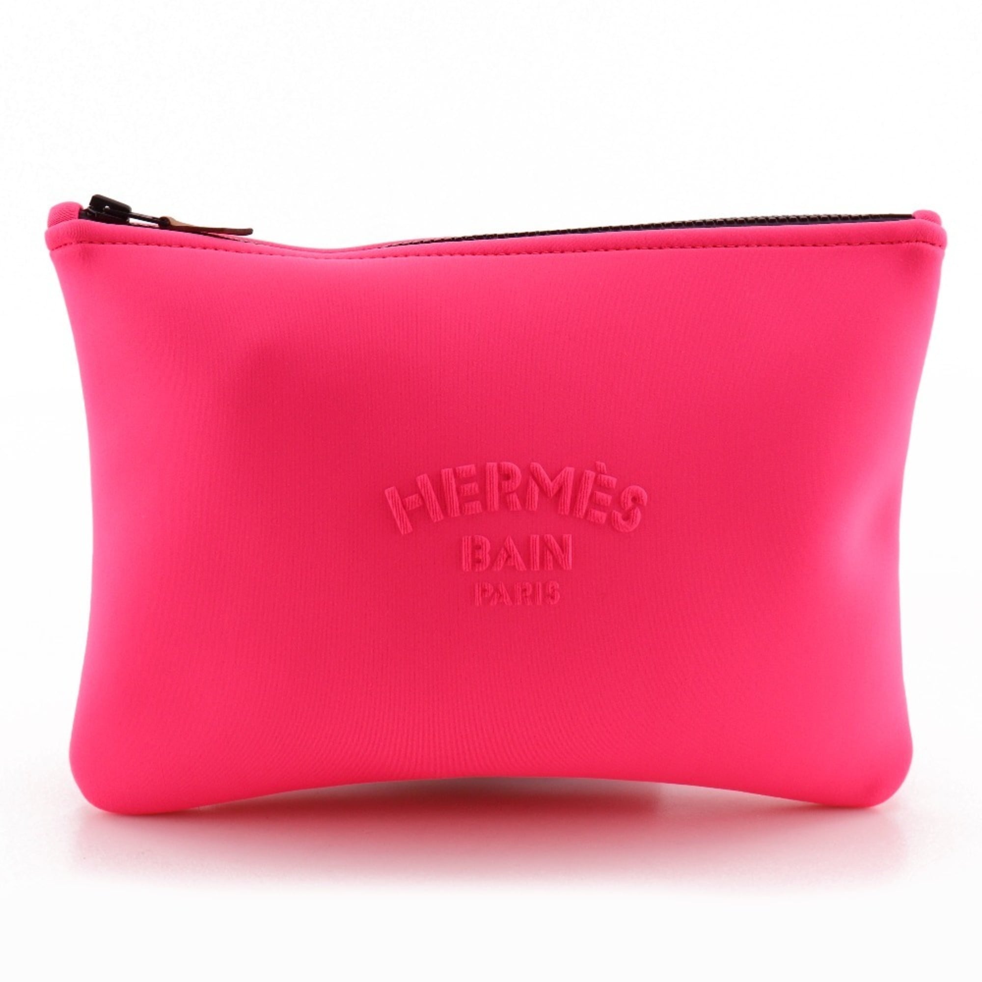 Hermes Hermès Neovan MM Pouch, Polyurethane, Pink, Women's — Like New