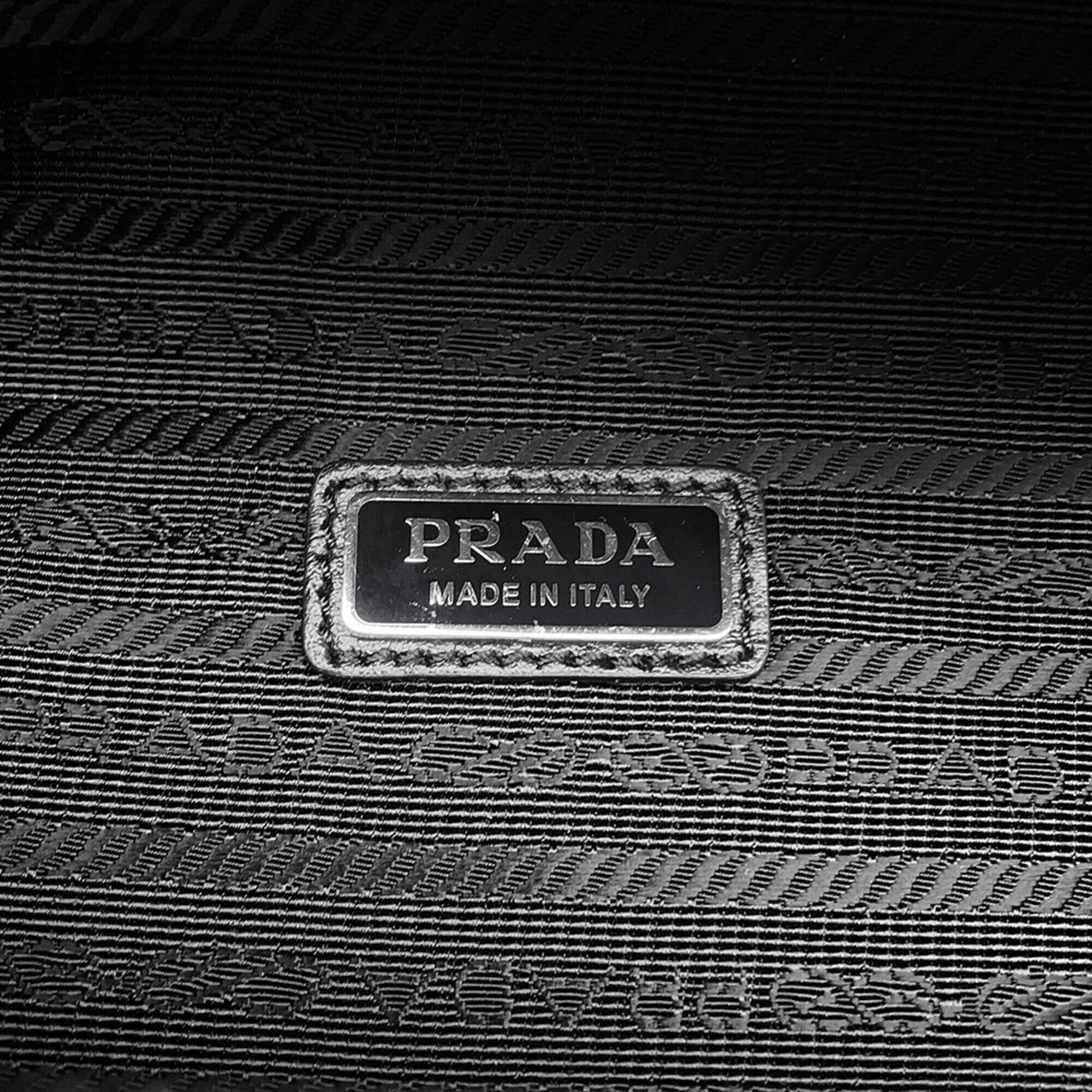 Prada Triangle Shoulder Bag, Saffiano Leather, 2VL039, PRADA Body Black, Handbag — Like New