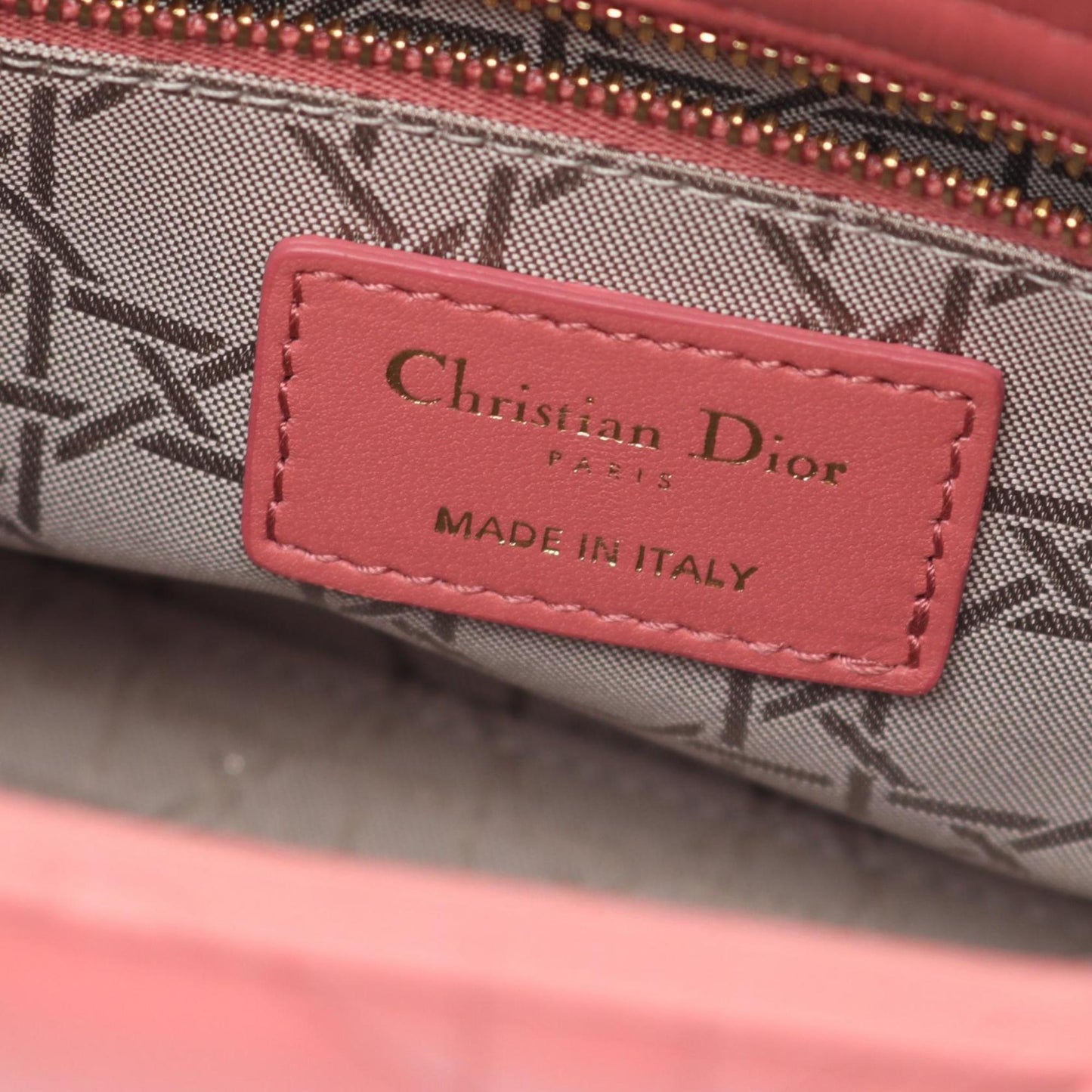 Christian Dior Dior LADY DIOR MY ABCDIOR Lady Small Handbag, Leather, Women's, Pink, 18-MA-1129