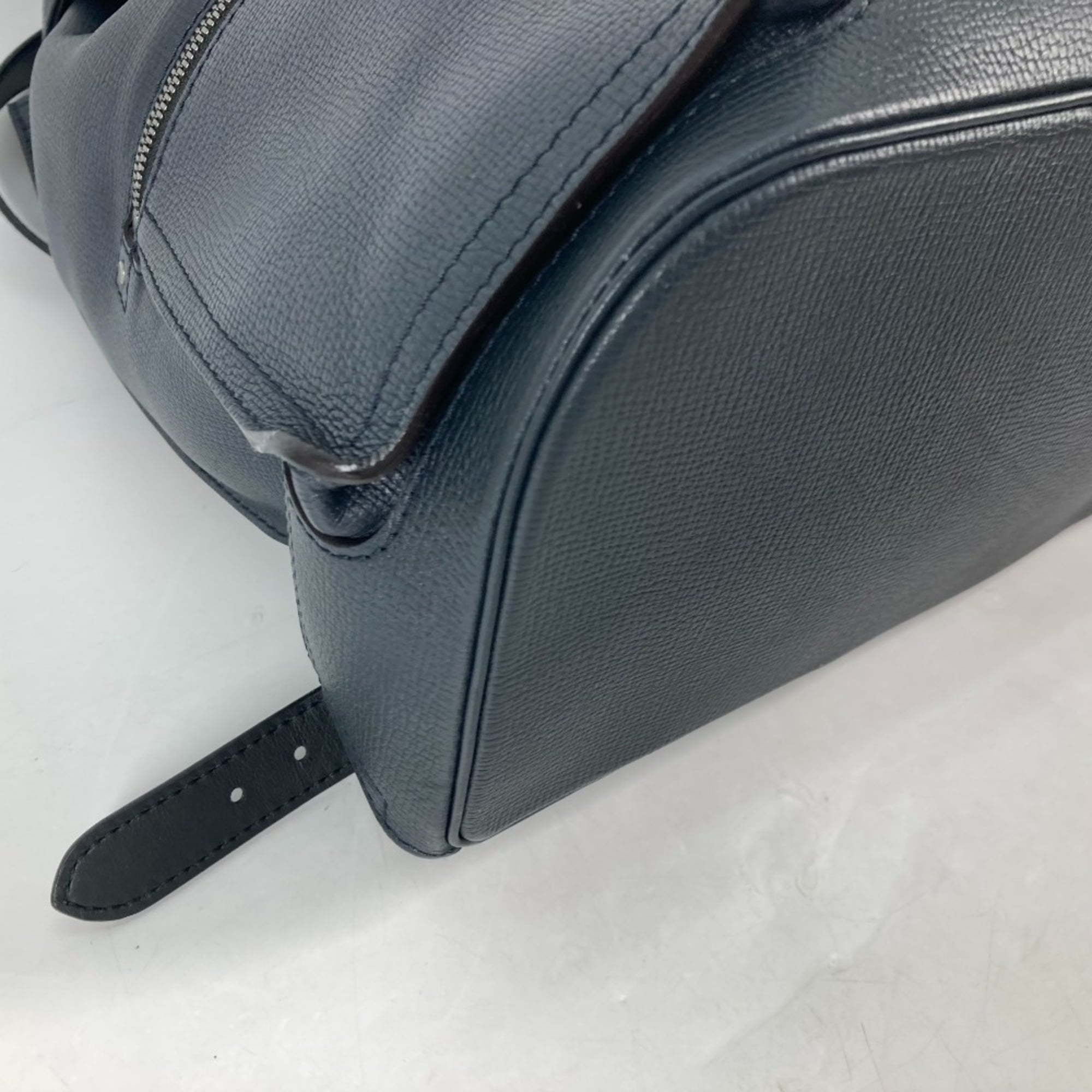 LOUIS VUITTON M54960 Utah Canyon Backpack, Men's, Leather, Blue Marine, Navy — Like New