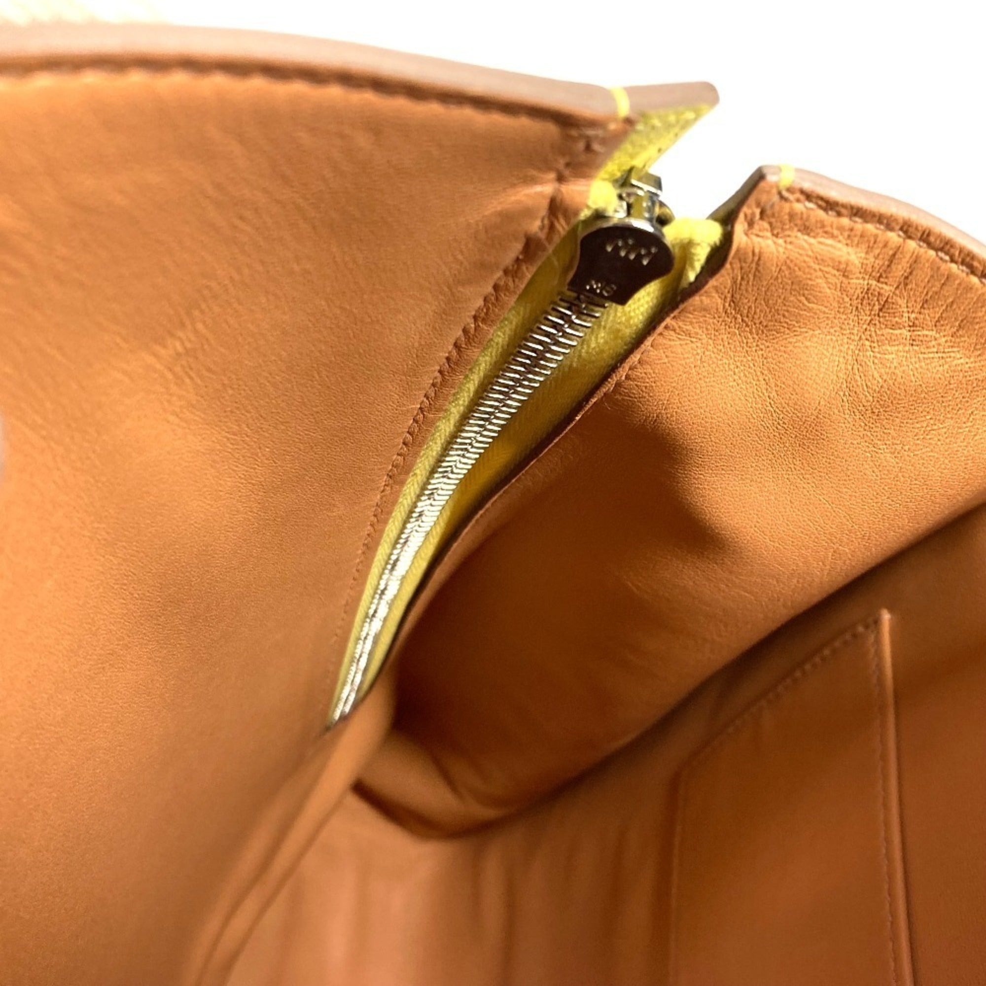 HERMES Sacado GR24 Backpack Bag Rucksack Leather Men's Women's Yellow Like New — Like New