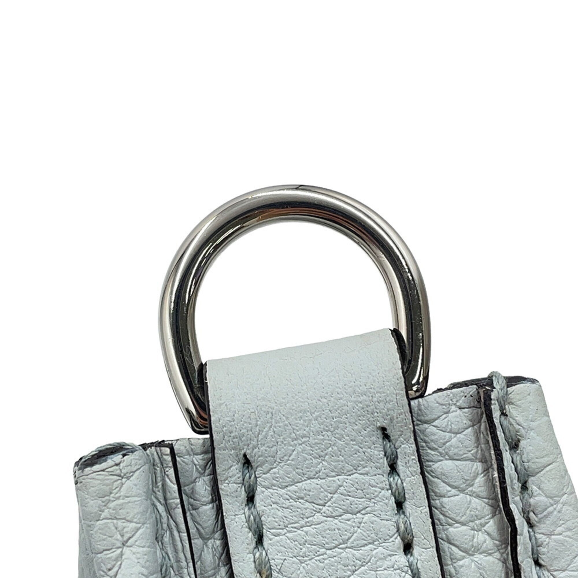 Hermes Evelyne TPM Shoulder Bag 111cm Amazon Blue Pale Etoupe Taurillon Clemence B Stamp Handbag Women's HERMES — Like New