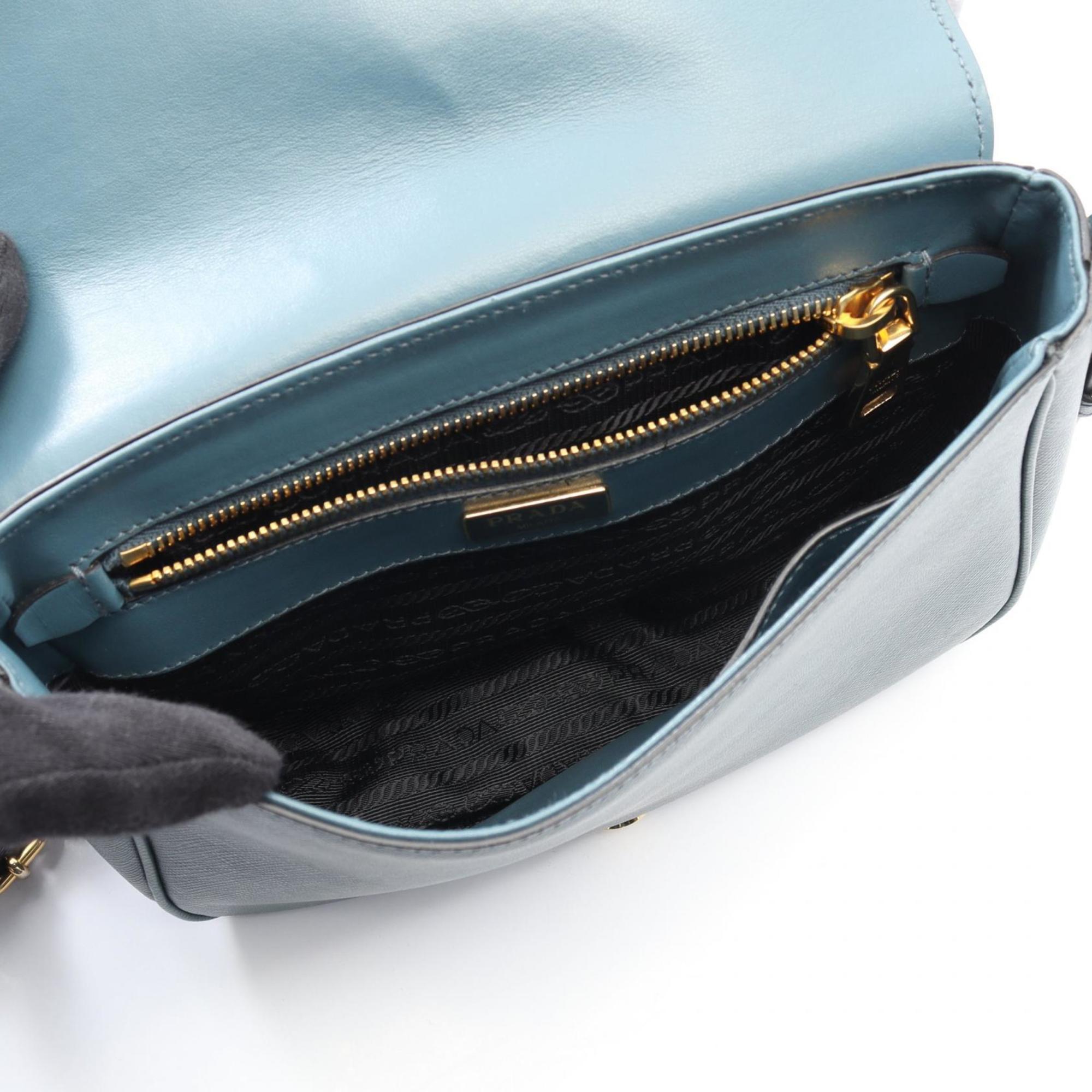 Prada Saffiano Leather Shoulder Bag for Women, Green