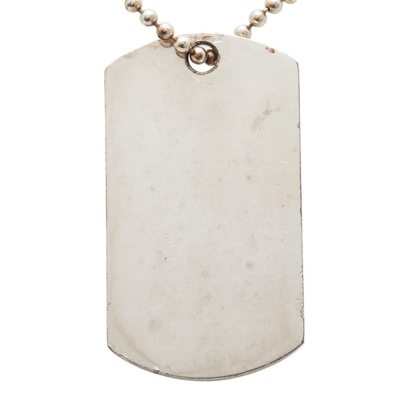 Gucci Dog Tag ID Necklace with Ball Chain, SV925 Silver, Women's
