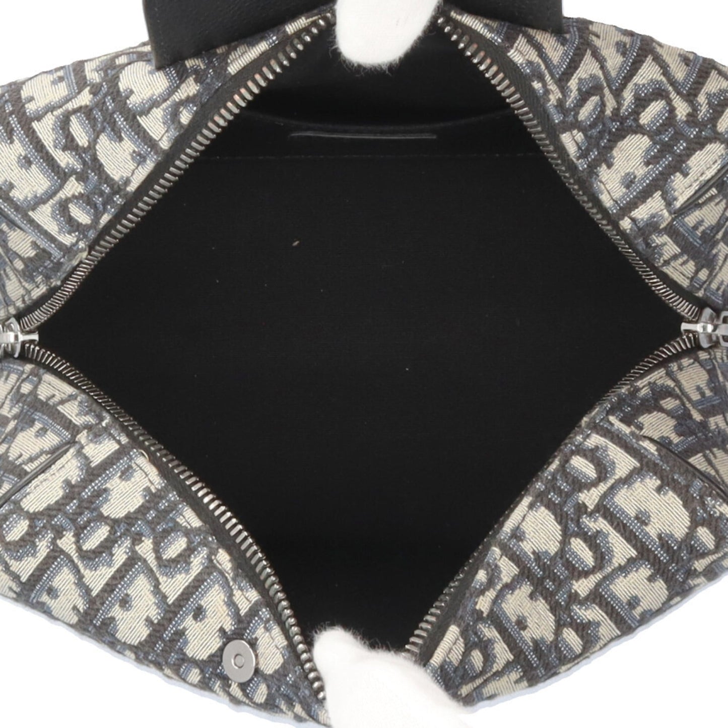 Christian Dior Dior Lango Toiletry Case Oblique Handbag Leather 2ADCA418YKY Beige Men's