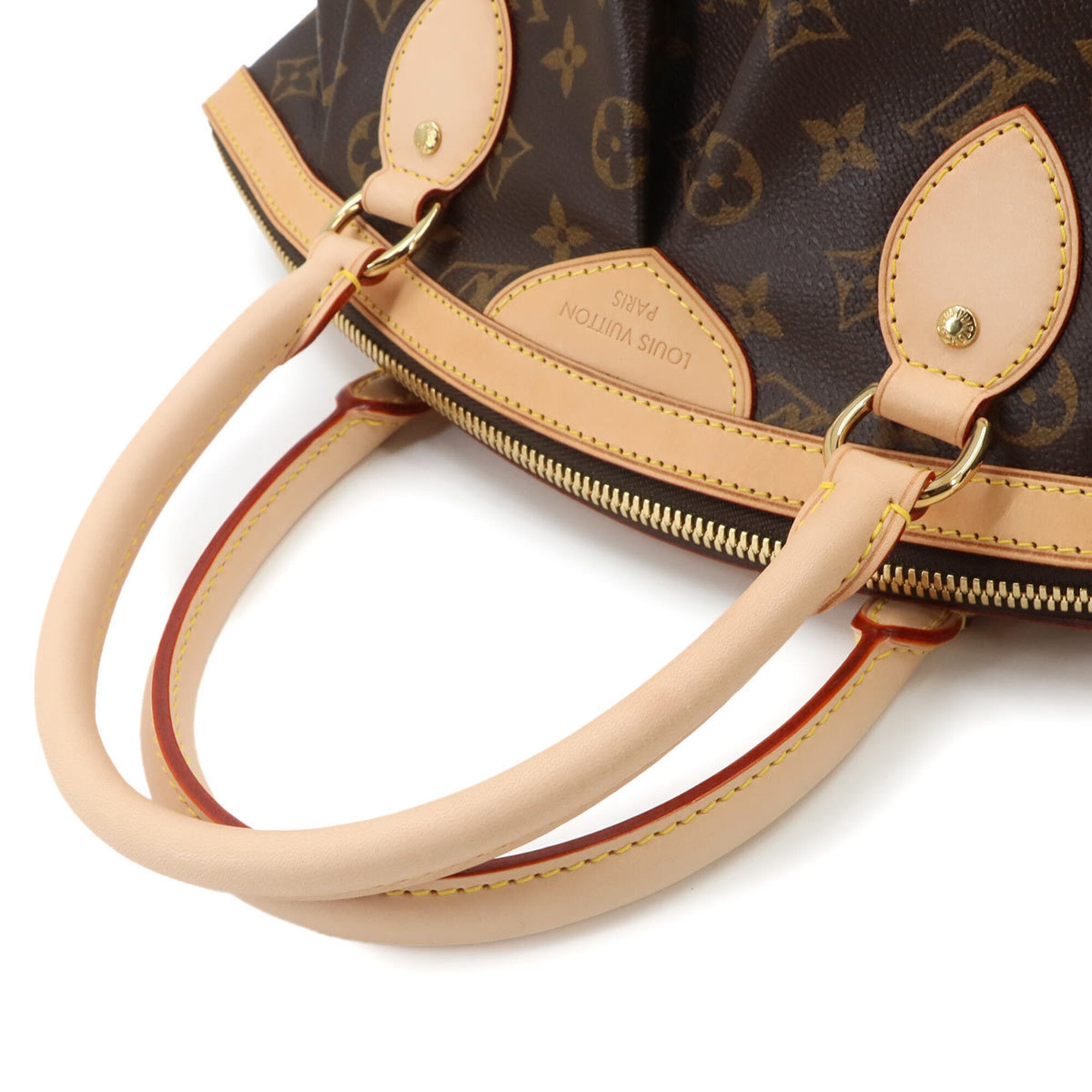 Tivoli PM Louis Vuitton Monogram Handbag Brown M40143 Gold Hardware — Like New