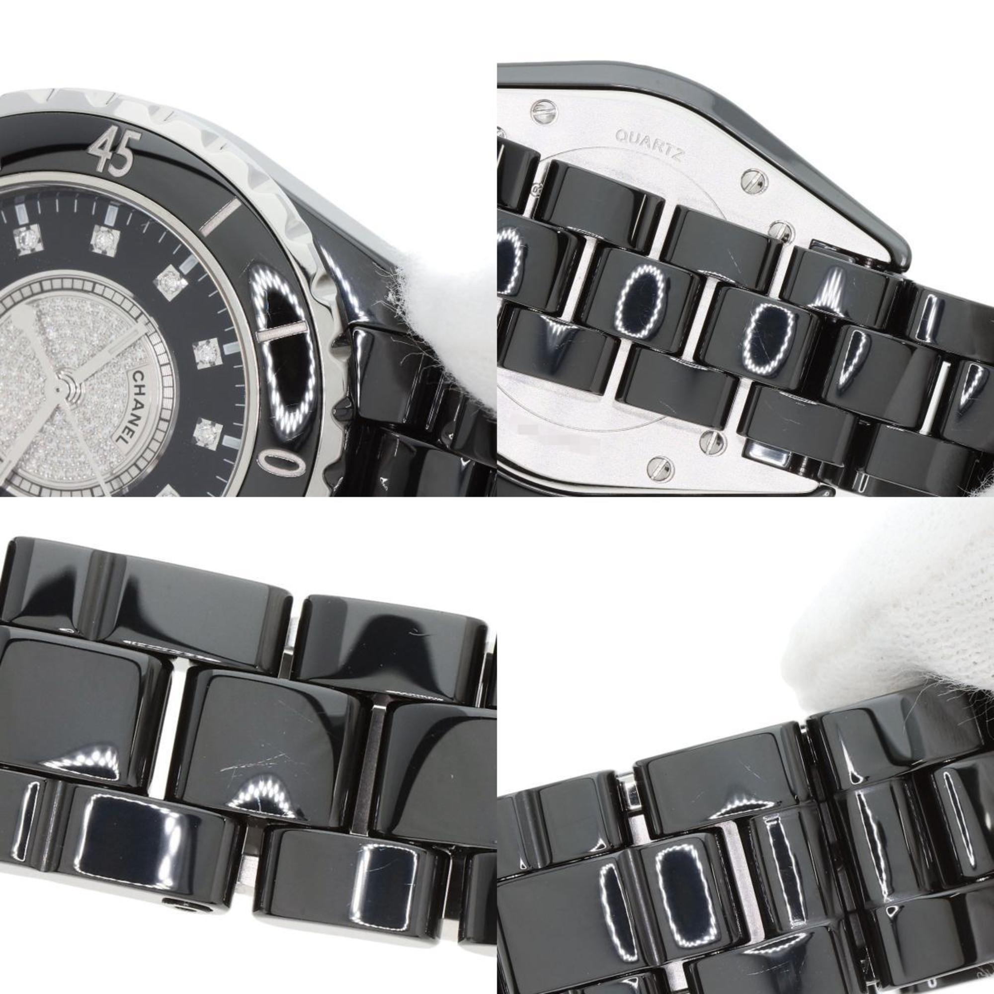 CHANEL H2122 J12 33mm Center Diamond Ceramic/Ceramic Women's Watch — Good