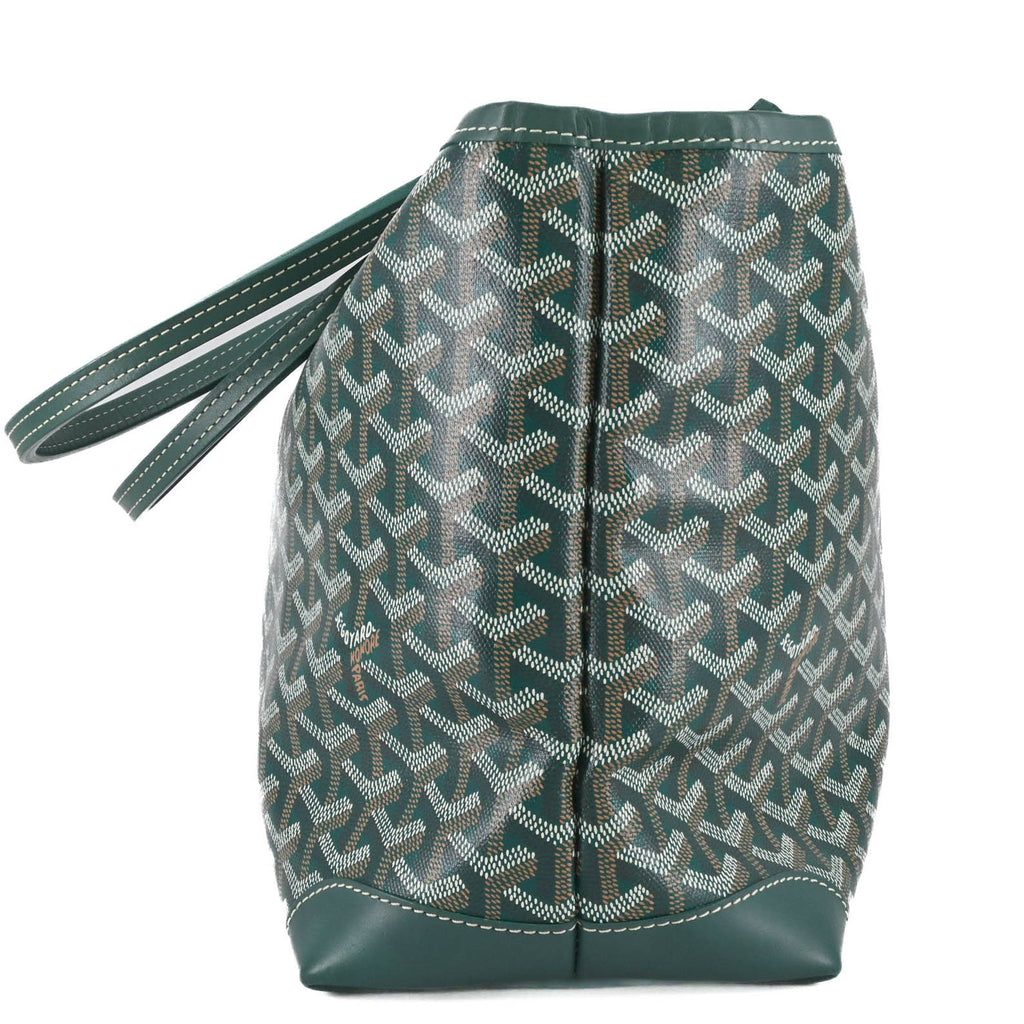 GOYARD Belle Chasse Beyod PM Tote Bag for Men and Women, Green Coated Canvas Leather