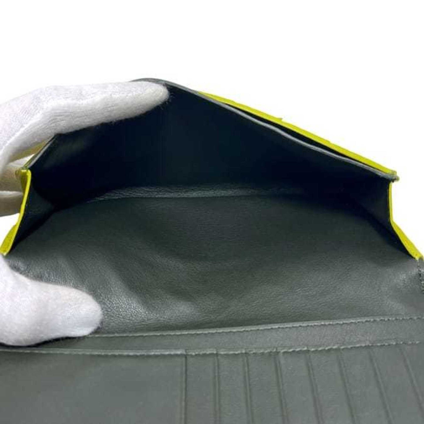 Bottega Veneta Bifold Long Wallet ec-24435 Yellow Cassette 676593 Leather P02068570A BOTTEGA VENETA Braided Flap Men's Women's