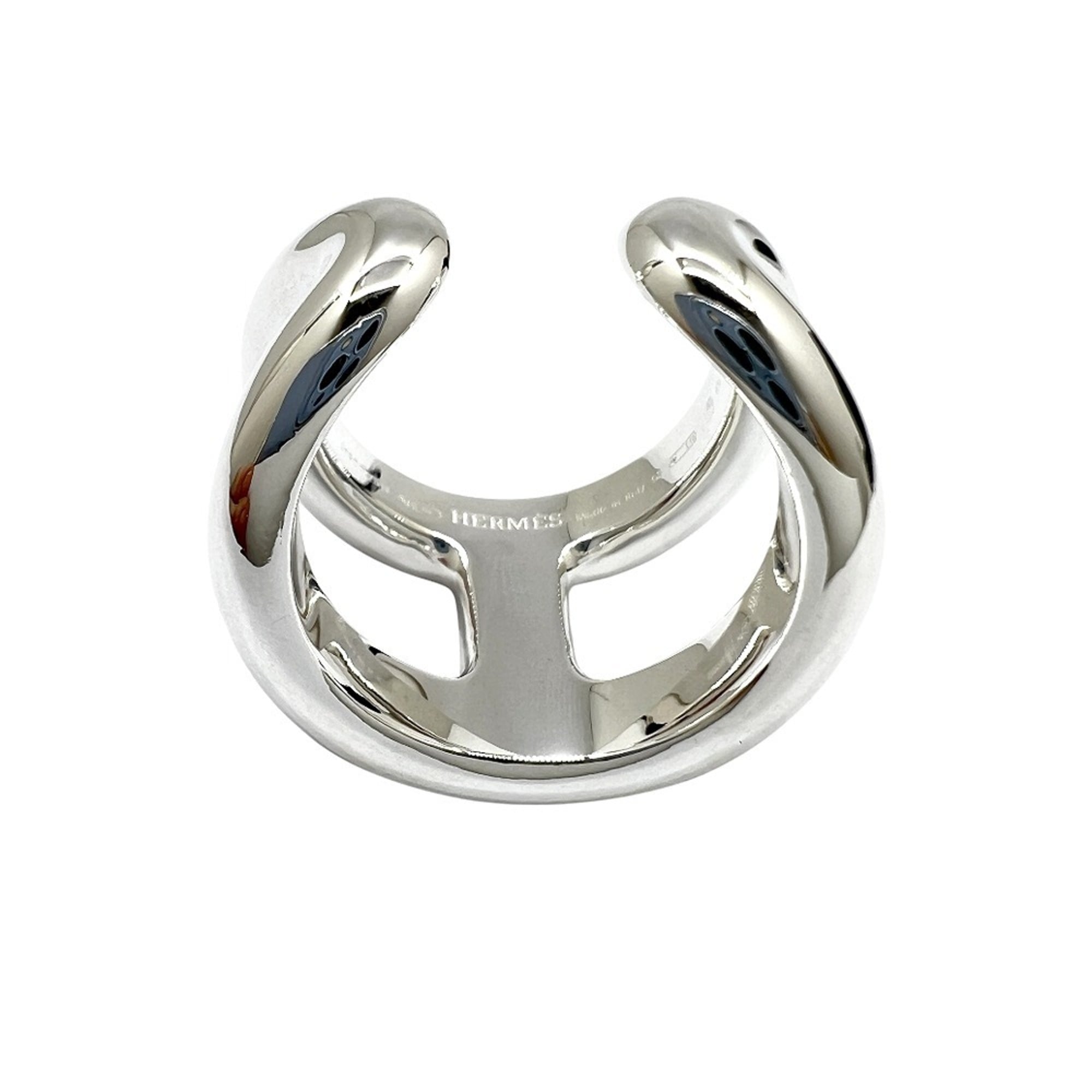 HERMES Osmos Ring, SV925, Size 53, Silver, Men's/Women's — Like New