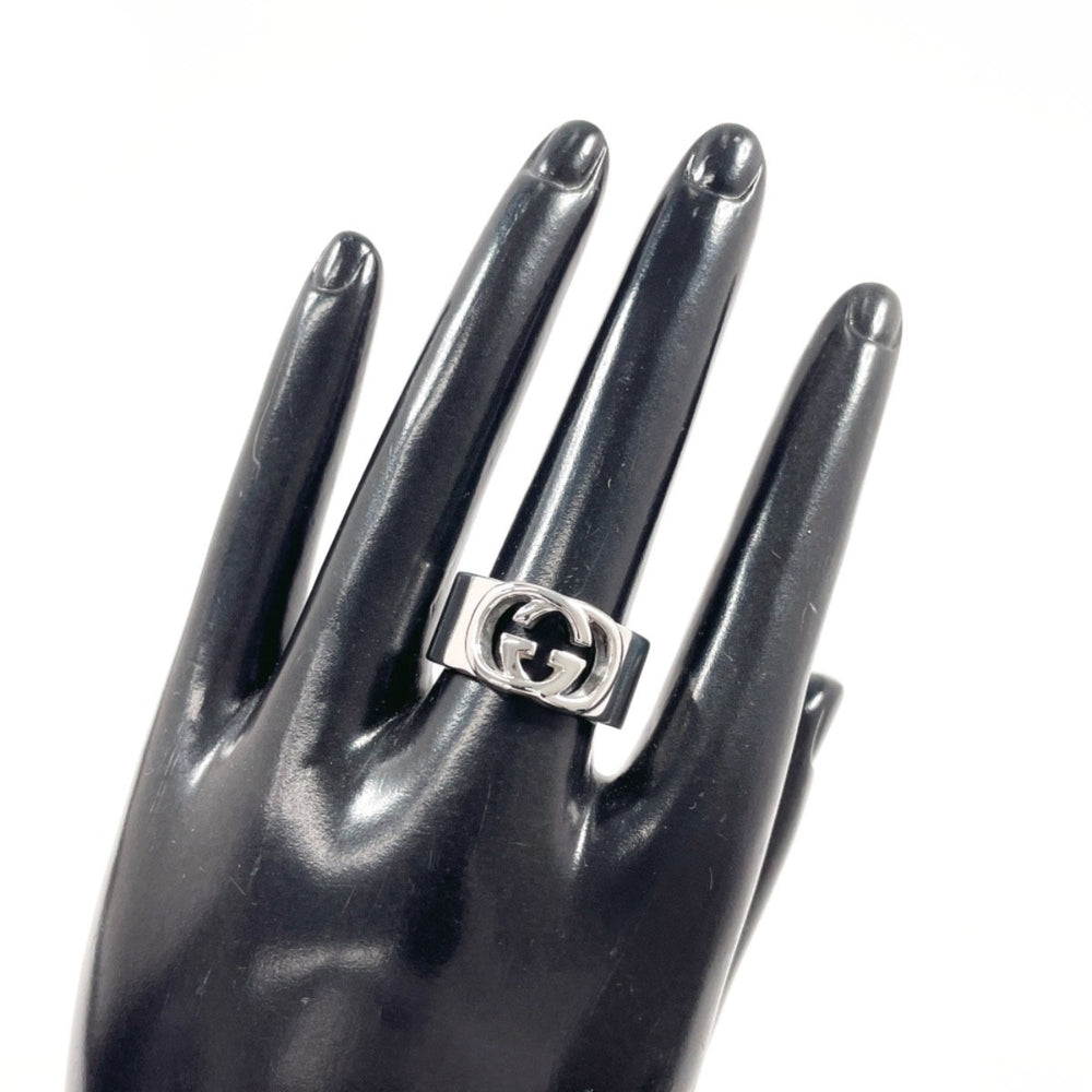 GUCCI Interlocking G Ring, Sterling Silver 925, Size 18, Men's — Like New