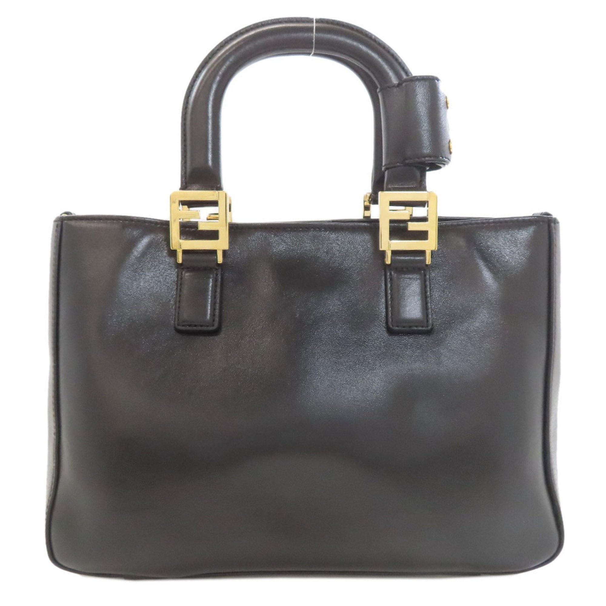 Fendi logo handbag leather women's FENDI