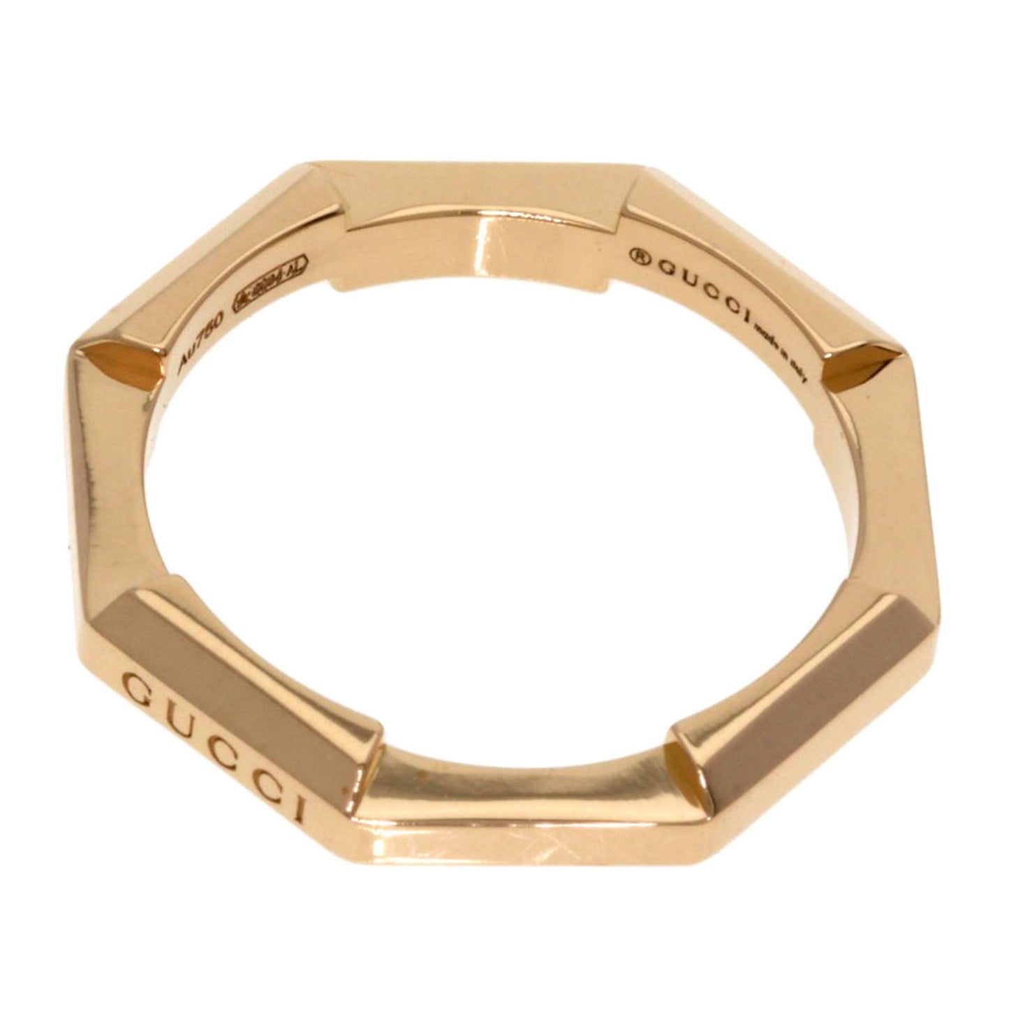 Gucci Link to Love #7 Ring, 18K Pink Gold, Women's, GUCCI