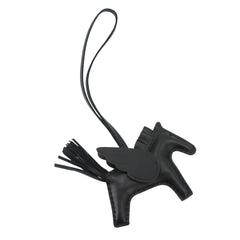 Hermes HERMES So Black Rodeo Pegasus PM Accessory Bag Charm Agneau Milo Swift W Stamp — New - Store Return