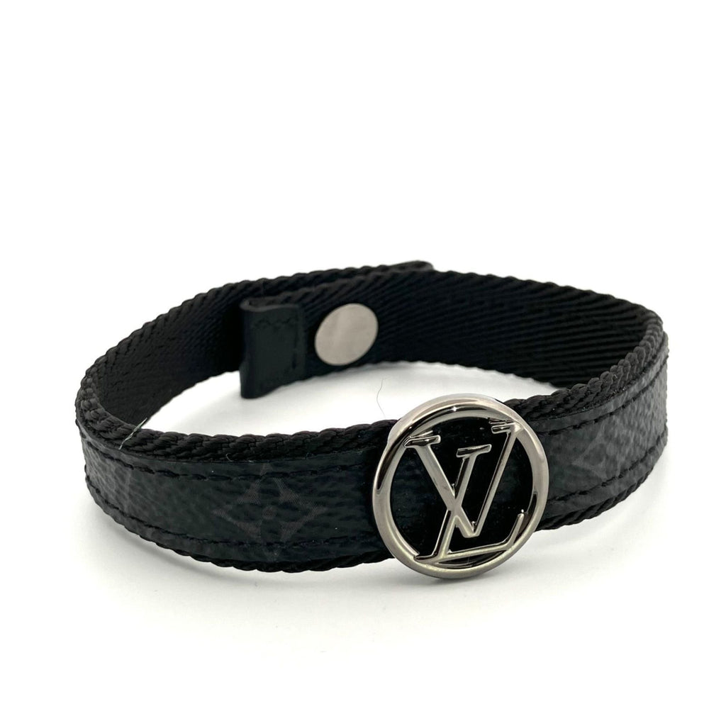Louis Vuitton Monogram Eclipse LV Circle Bracelet M6549 Black