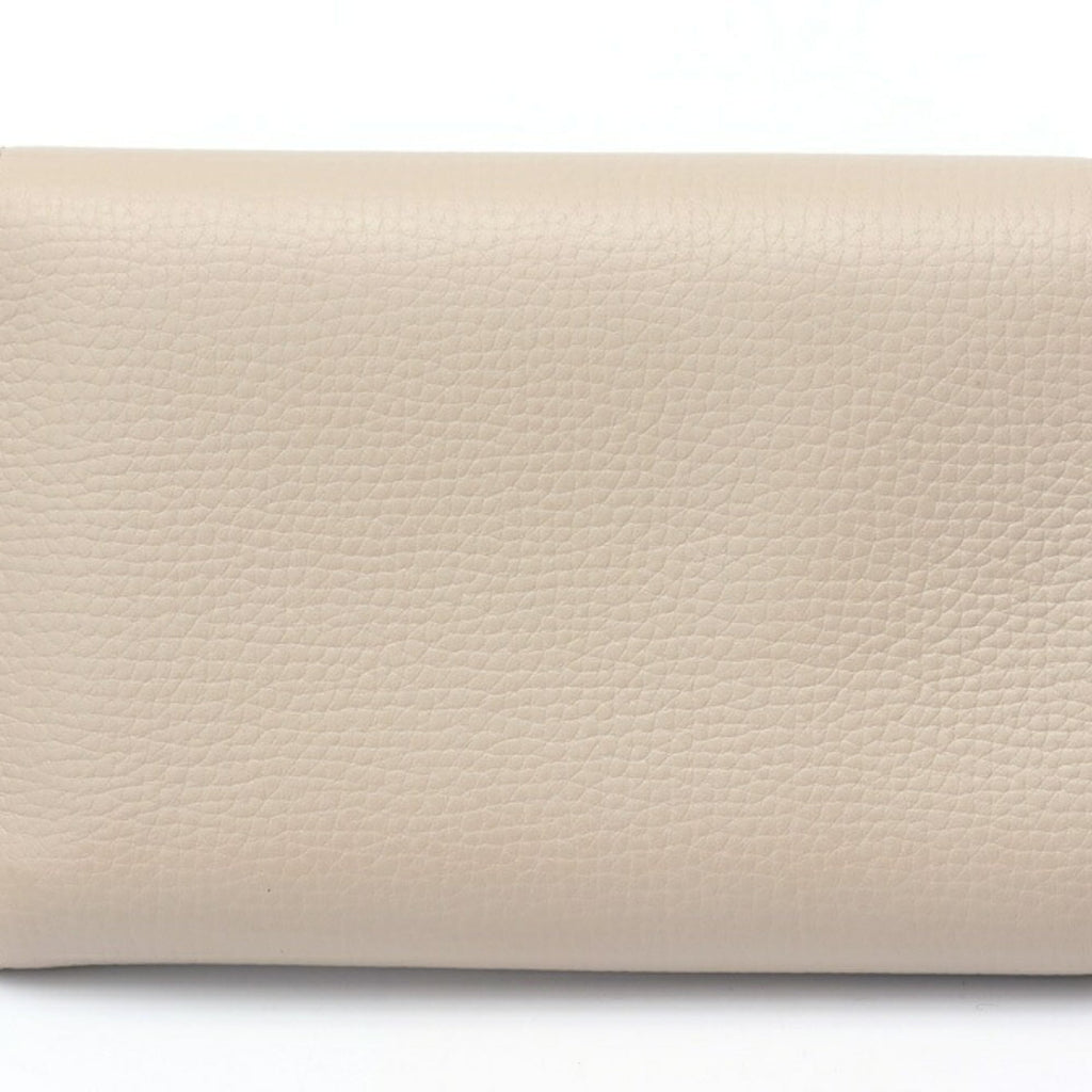 LOEWE Anagram Vertical Wallet Small Trifold C821S33X07 Pebble Grain Calfskin Light Ghost S-159568