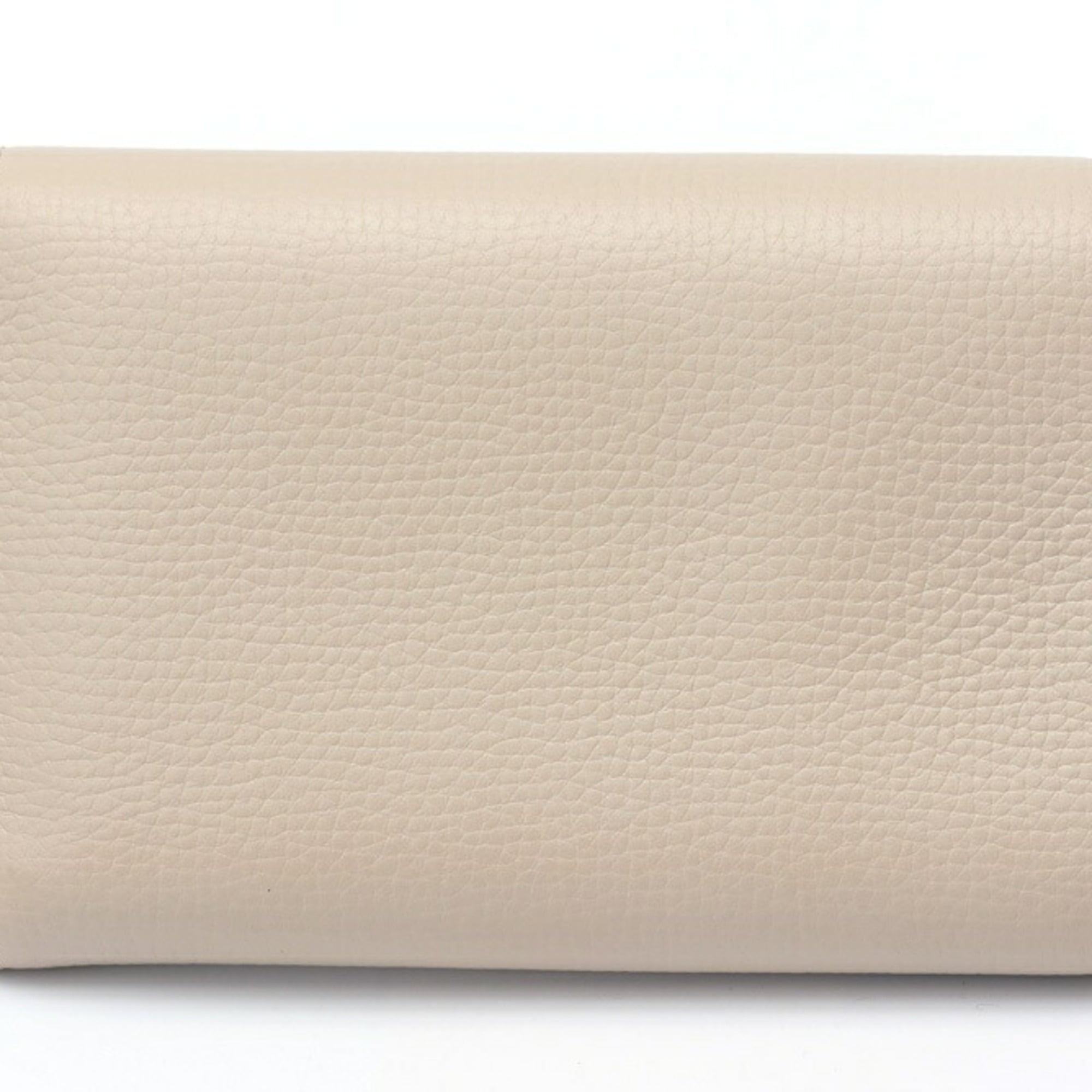 LOEWE Anagram Vertical Wallet Small Trifold C821S33X07 Pebble Grain Calfskin Light Ghost S-159568