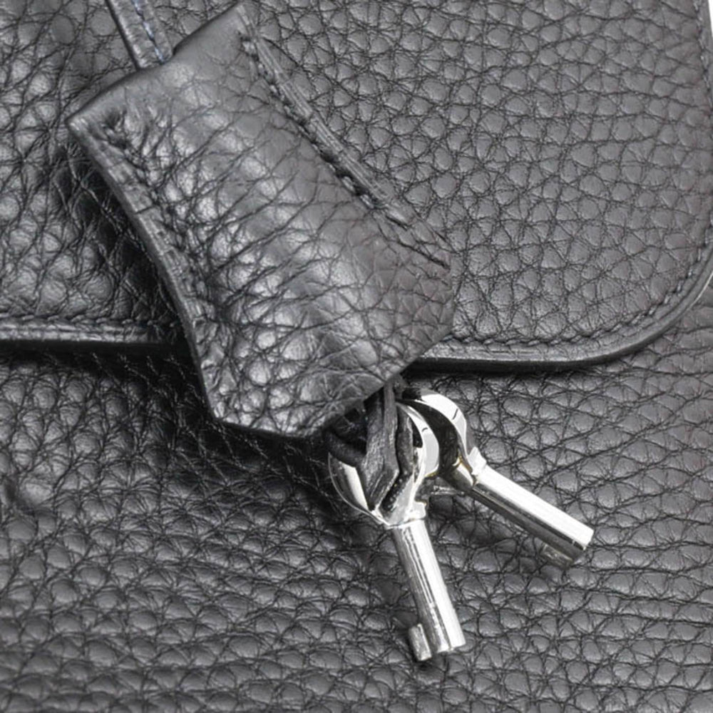HERMES Sac à Dépêches 27 Handbag Business Bag Taurillon Clemence Leather Black — Like New