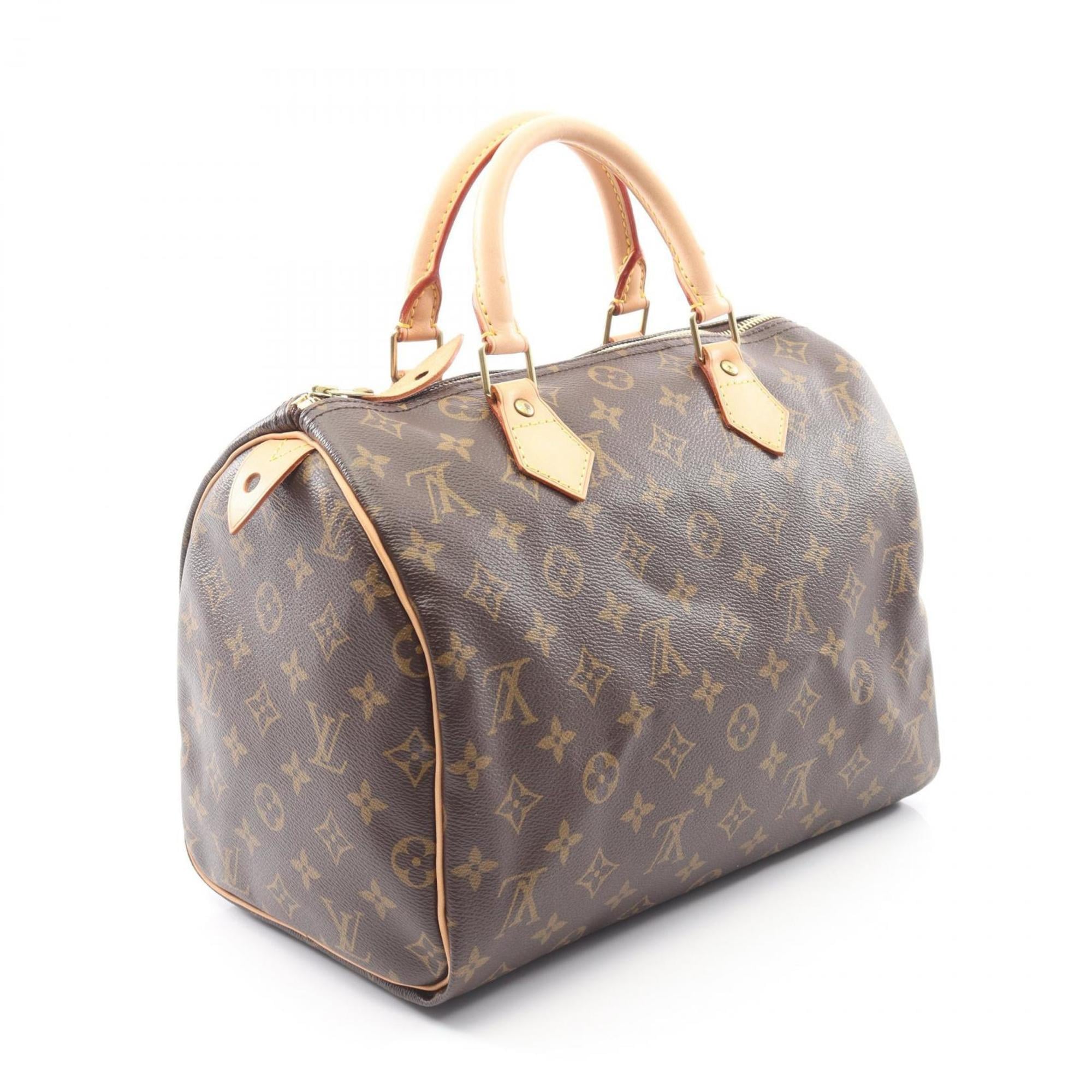 Louis Vuitton Speedy 30 Handbag, Coated Canvas and Leather, Monogram, Women's, Brown, M41526