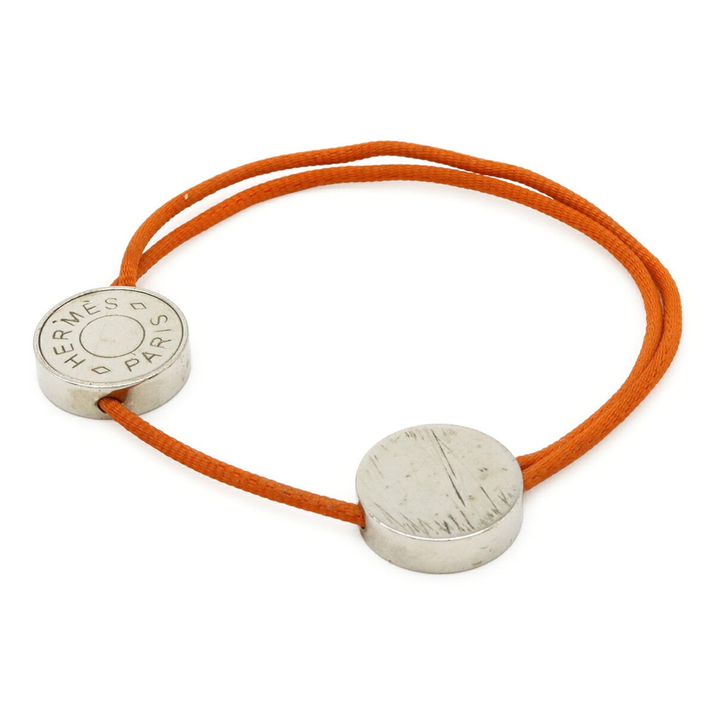 HERMES Serie Cord Bracelet, Cotton Cord, Orange