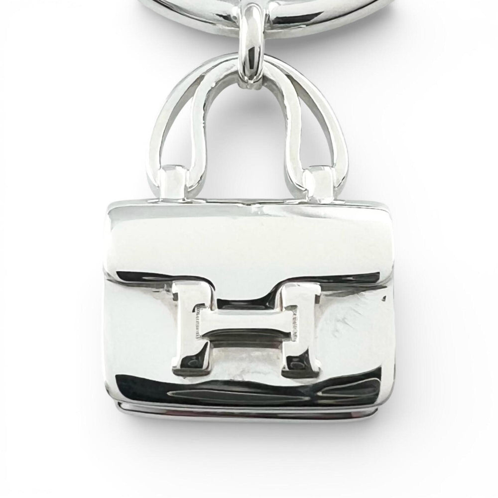 HERMES Amulette Constance Ring, AG925, 2020 model, Silver, Size 52, Made in Italy, Weight: 6.9g, Women's — Like New