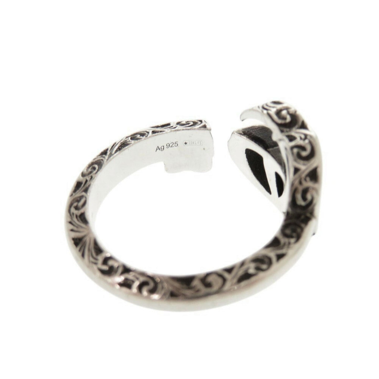 Gucci Double G Ring, Silver 925, Size 15-16 (#17), 1241GUCCI