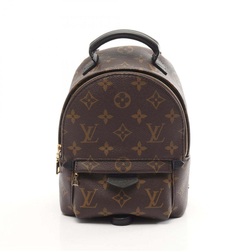 Louis Vuitton Palm Springs Mini Backpack, M44873, Coated Canvas and Leather Monogram, Women's, Brown Black