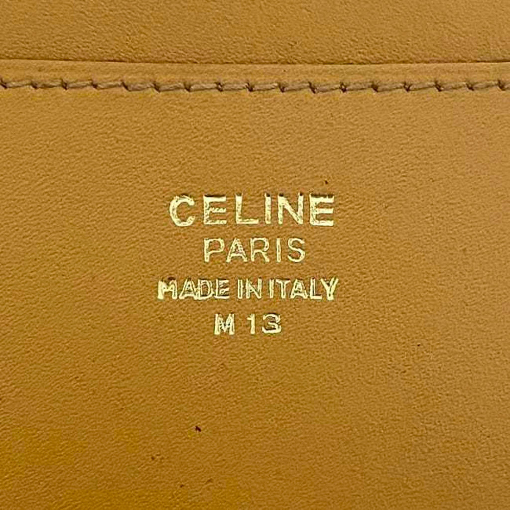 Celine Bi-fold Long Wallet ec-21985 Brown Beige Macadam PVC Leather M13 CELINE Folding