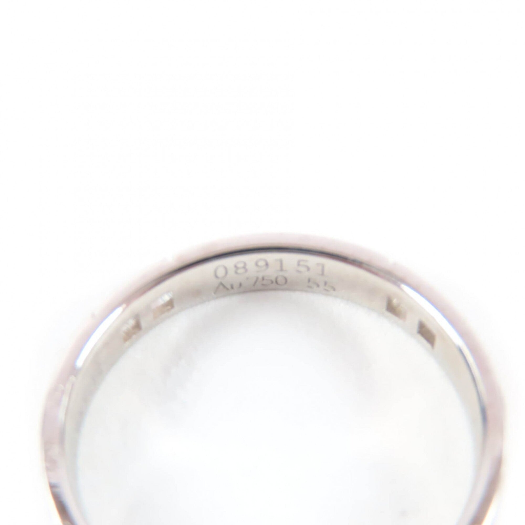 HERMES Hercules Ring 18K 750 (WG) Men's/Women's Accessory Silver 55 Weight 4.27g — Like New