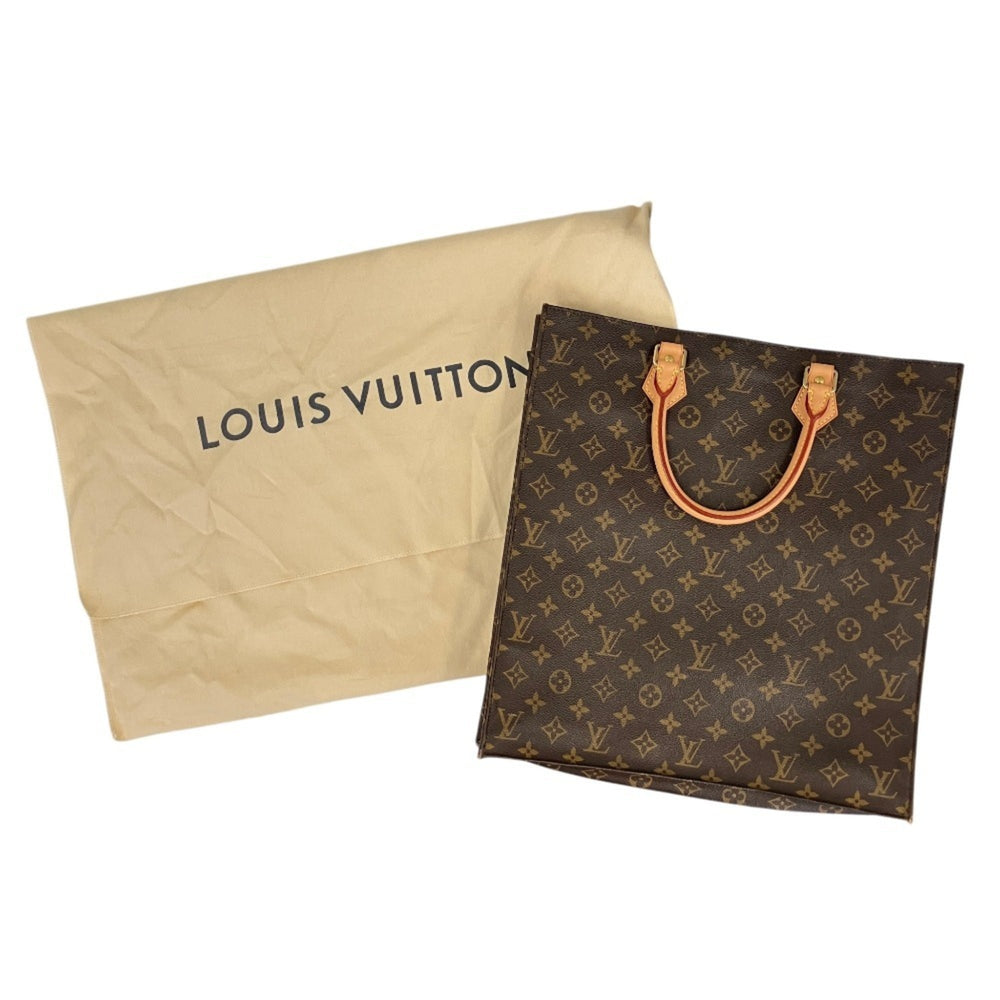 LOUIS VUITTON Louis Vuitton Monogram Sac Plat Handbag M51140 Brown Men's Women's — Like New